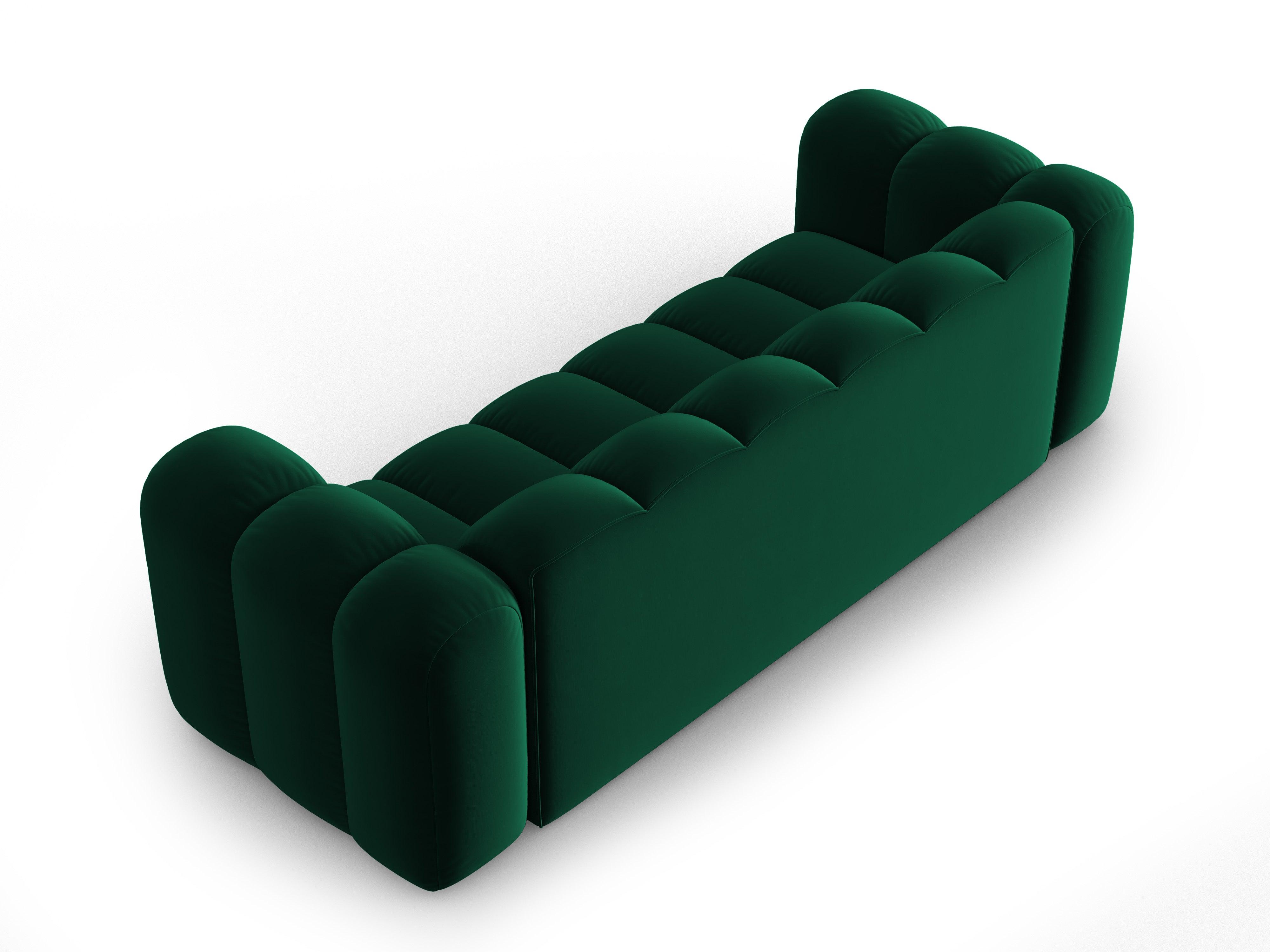 Sofa aksamitna 3-osobowa SKYLER butelkowy zielony Interieurs 86 Eye on Design