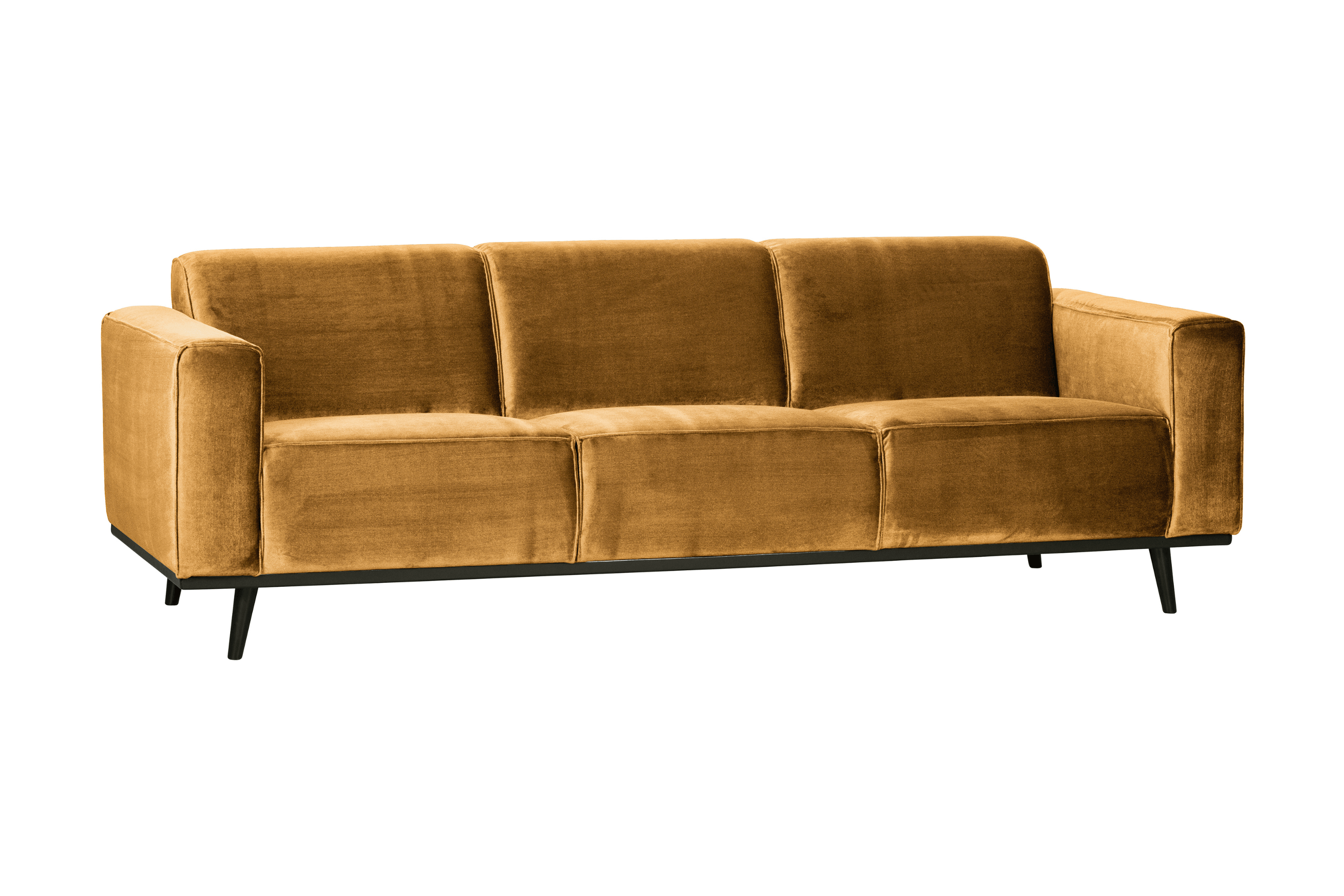 Sofa aksamitna 3-osobowa STATEMENT miodowy Be Pure Eye on Design