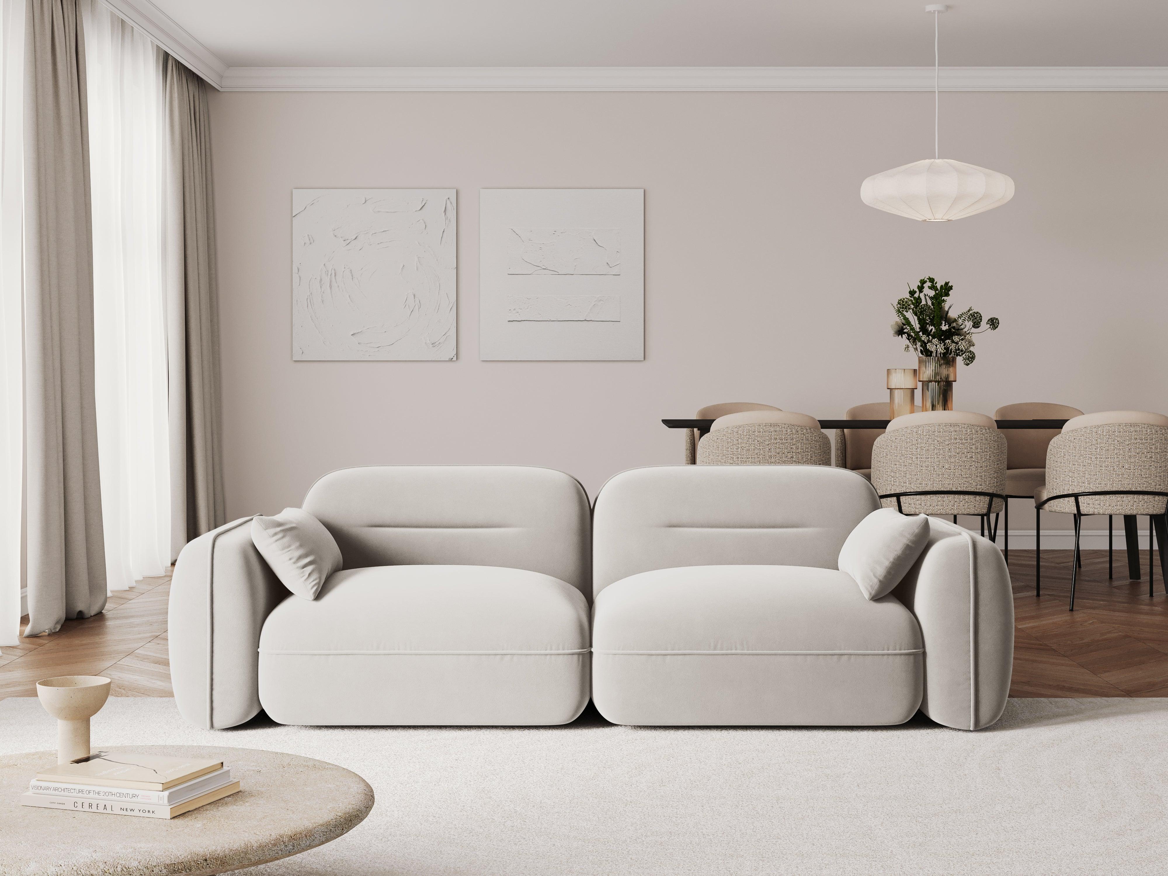 Sofa modułowa aksamitna 3-osobowa SYDNEY kość słoniowa Cosmopolitan Design Eye on Design