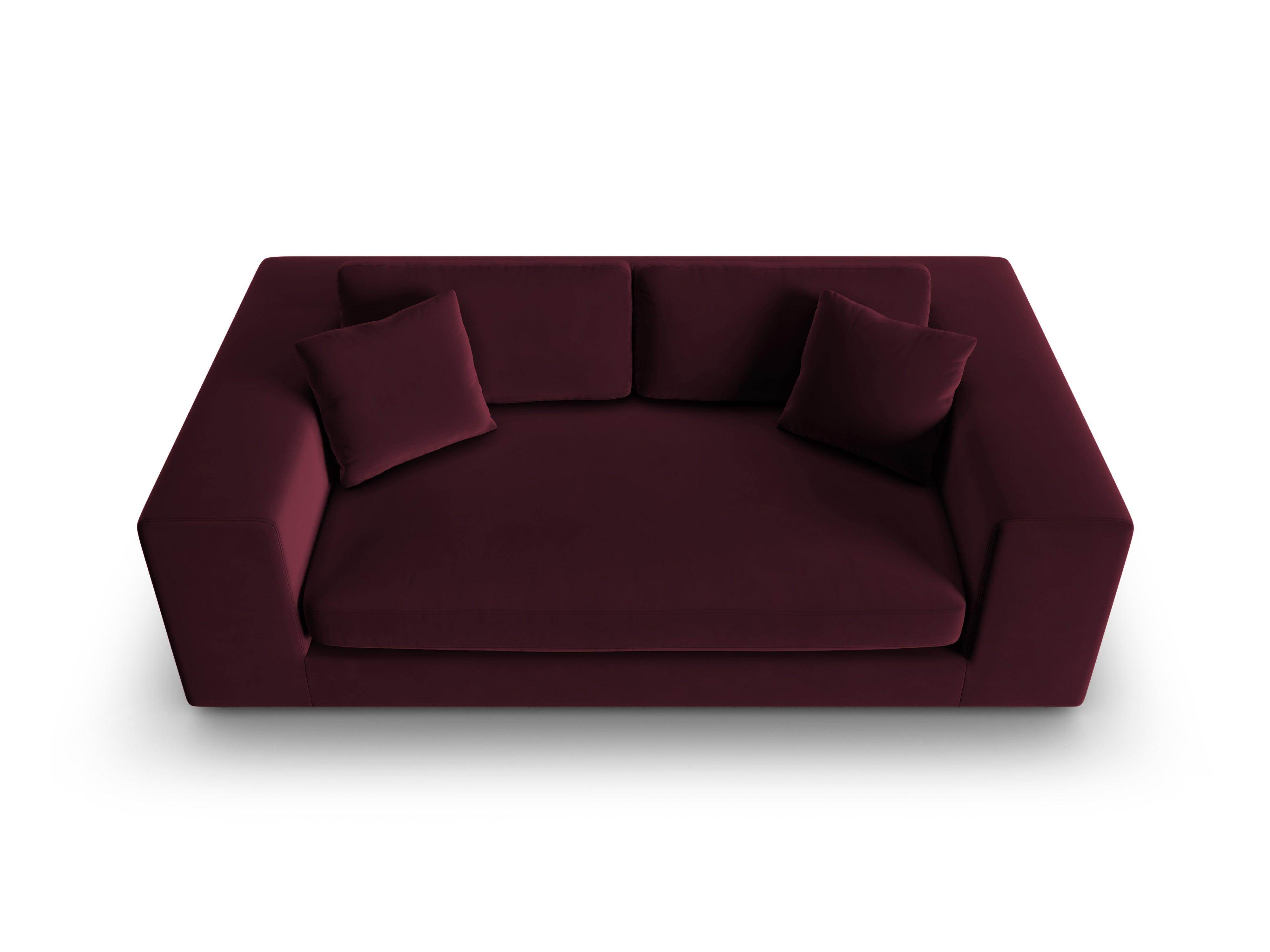 Sofa aksamitna 3-osobowa TENDANCE burgundowy CXL by Christian Lacroix Eye on Design