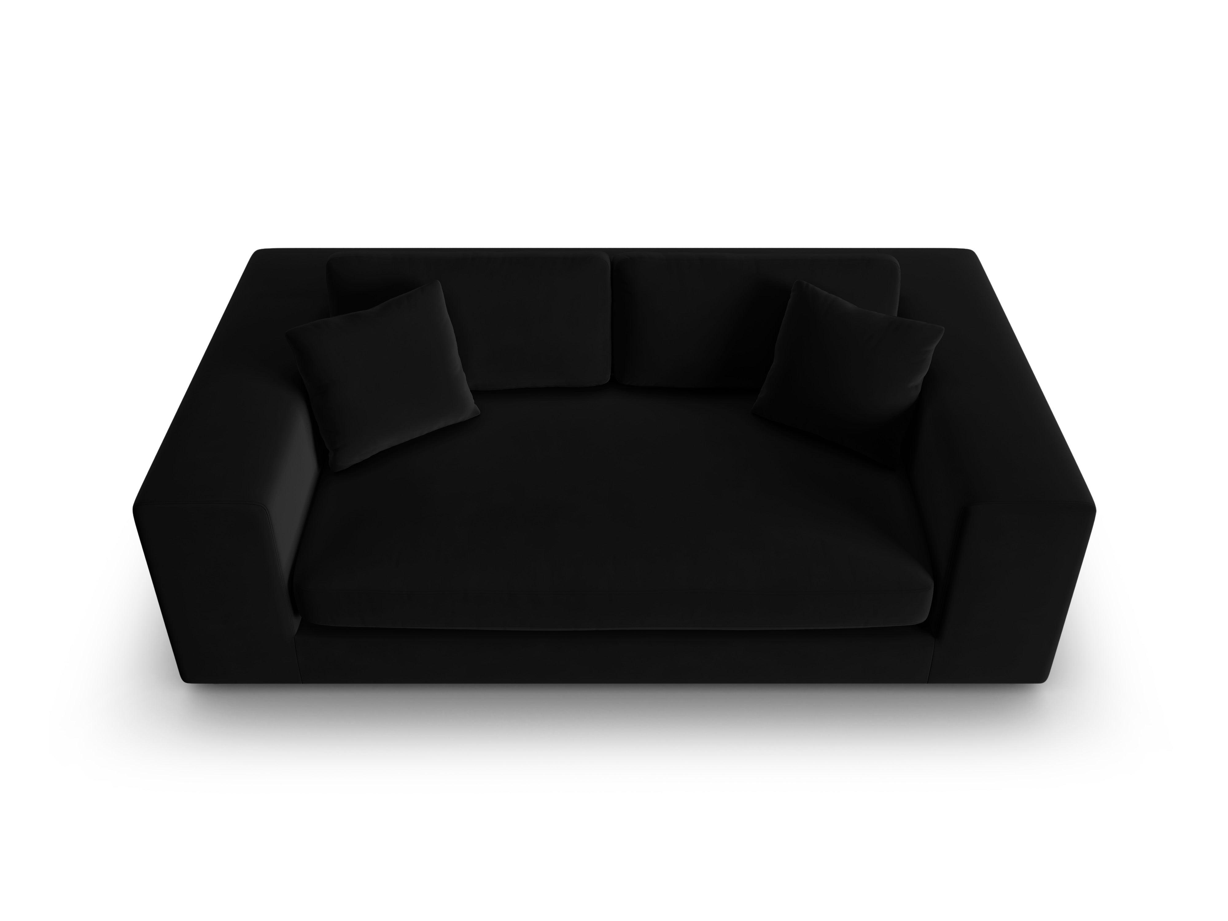 Sofa aksamitna 3-osobowa TENDANCE czarny CXL by Christian Lacroix Eye on Design