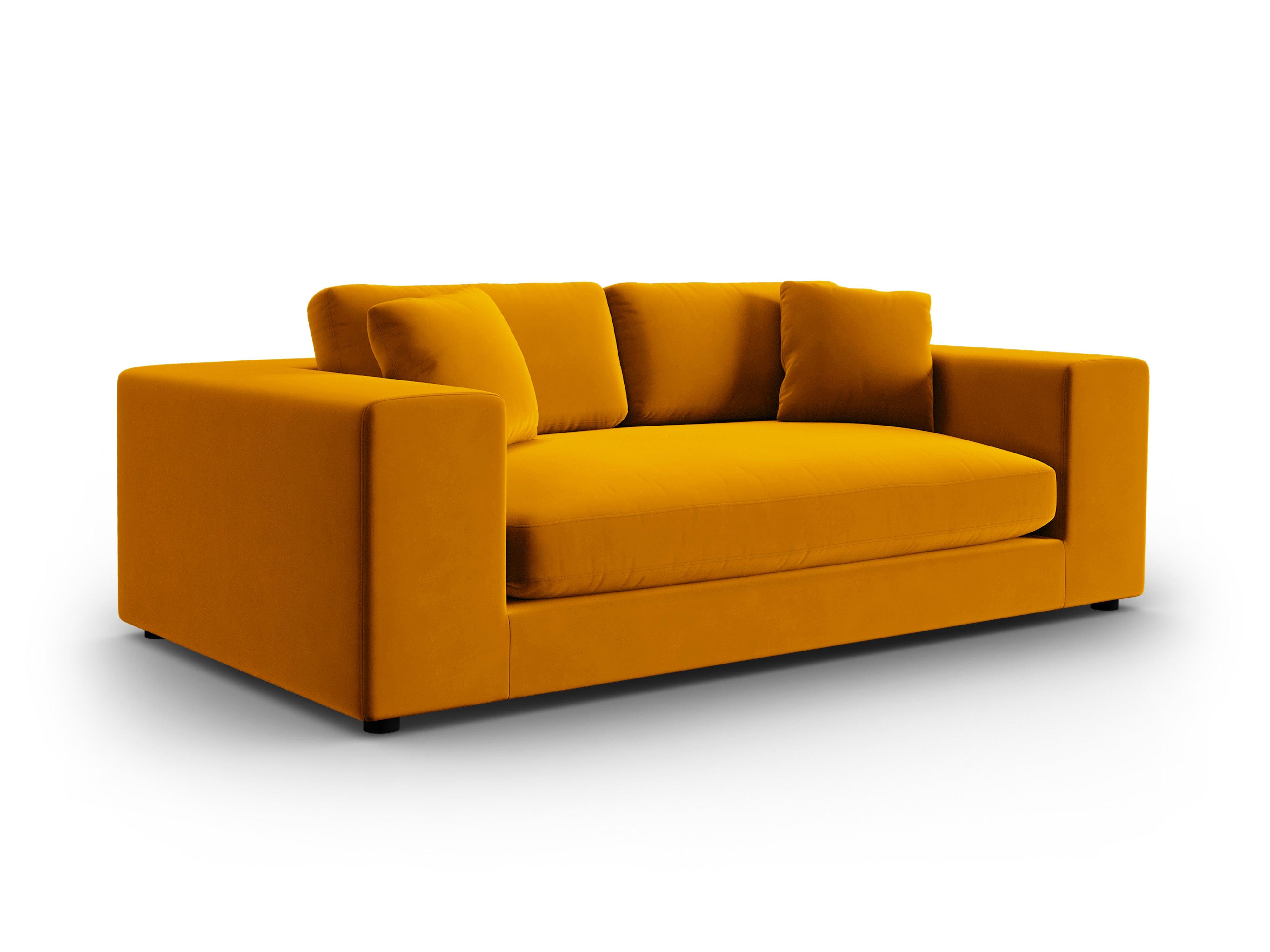 Sofa aksamitna 3-osobowa TENDANCE musztardowy CXL by Christian Lacroix Eye on Design