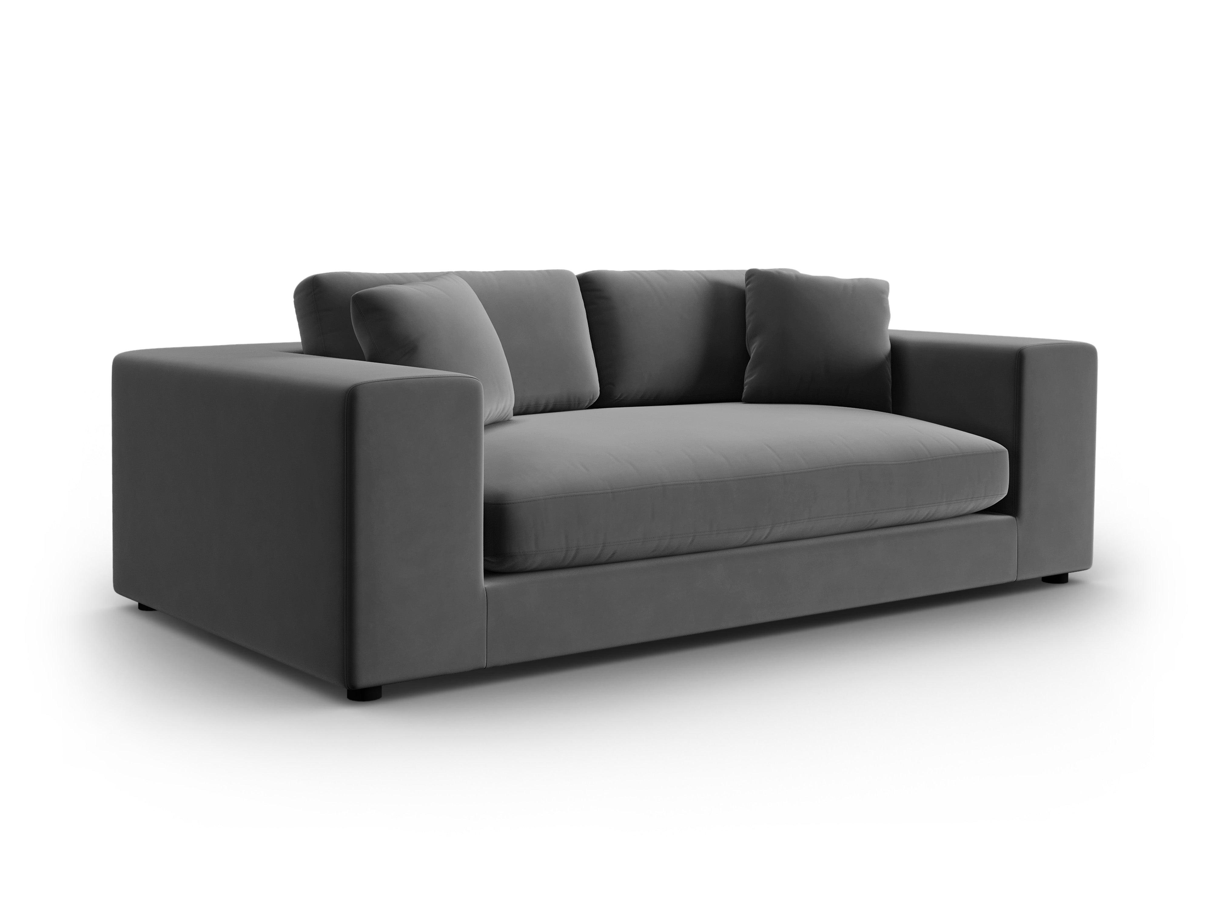 Sofa aksamitna 3-osobowa TENDANCE szary CXL by Christian Lacroix Eye on Design