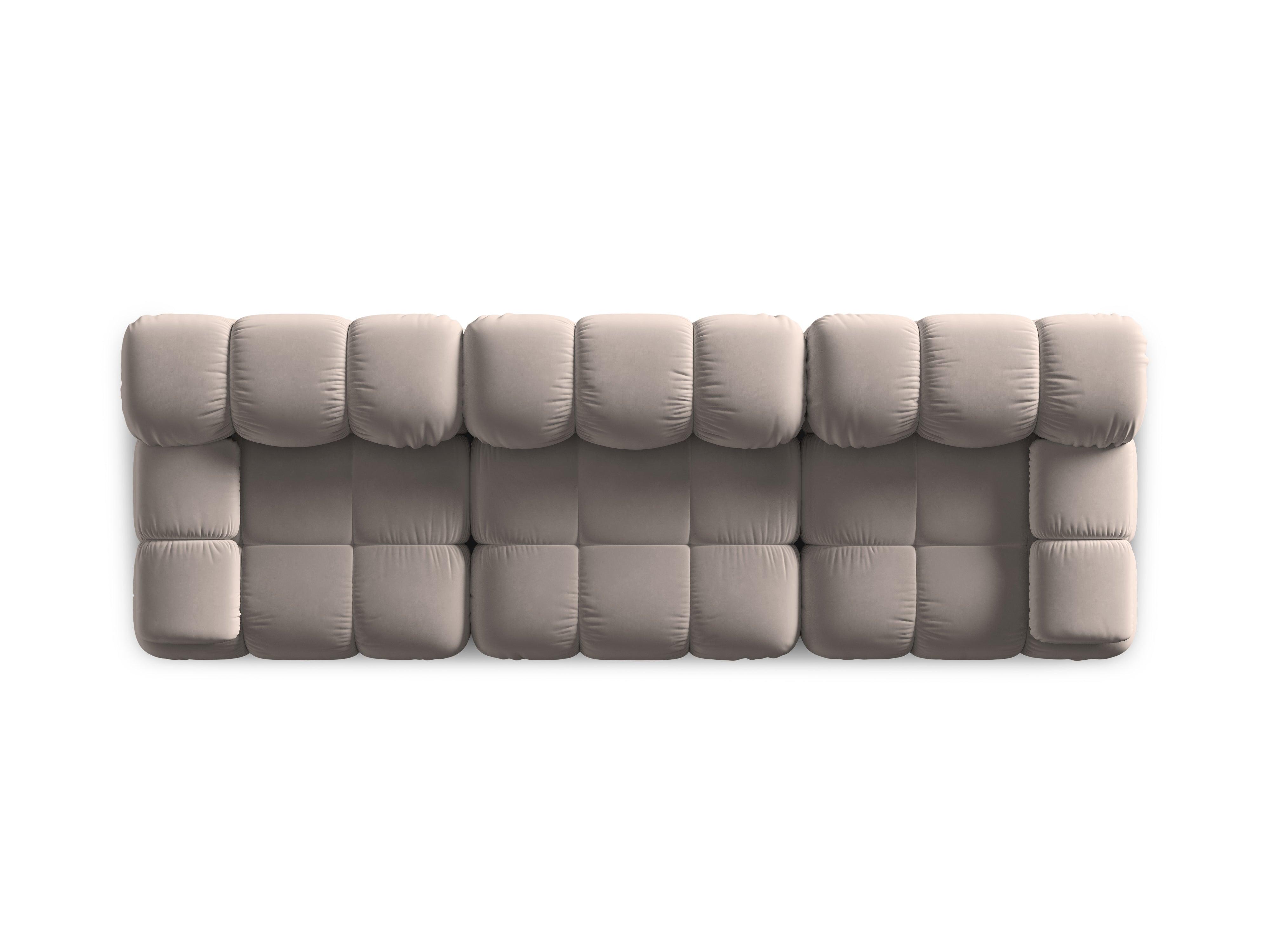 Sofa aksamitna 3-osobowa TROPEA cappuccino Milo Casa Eye on Design