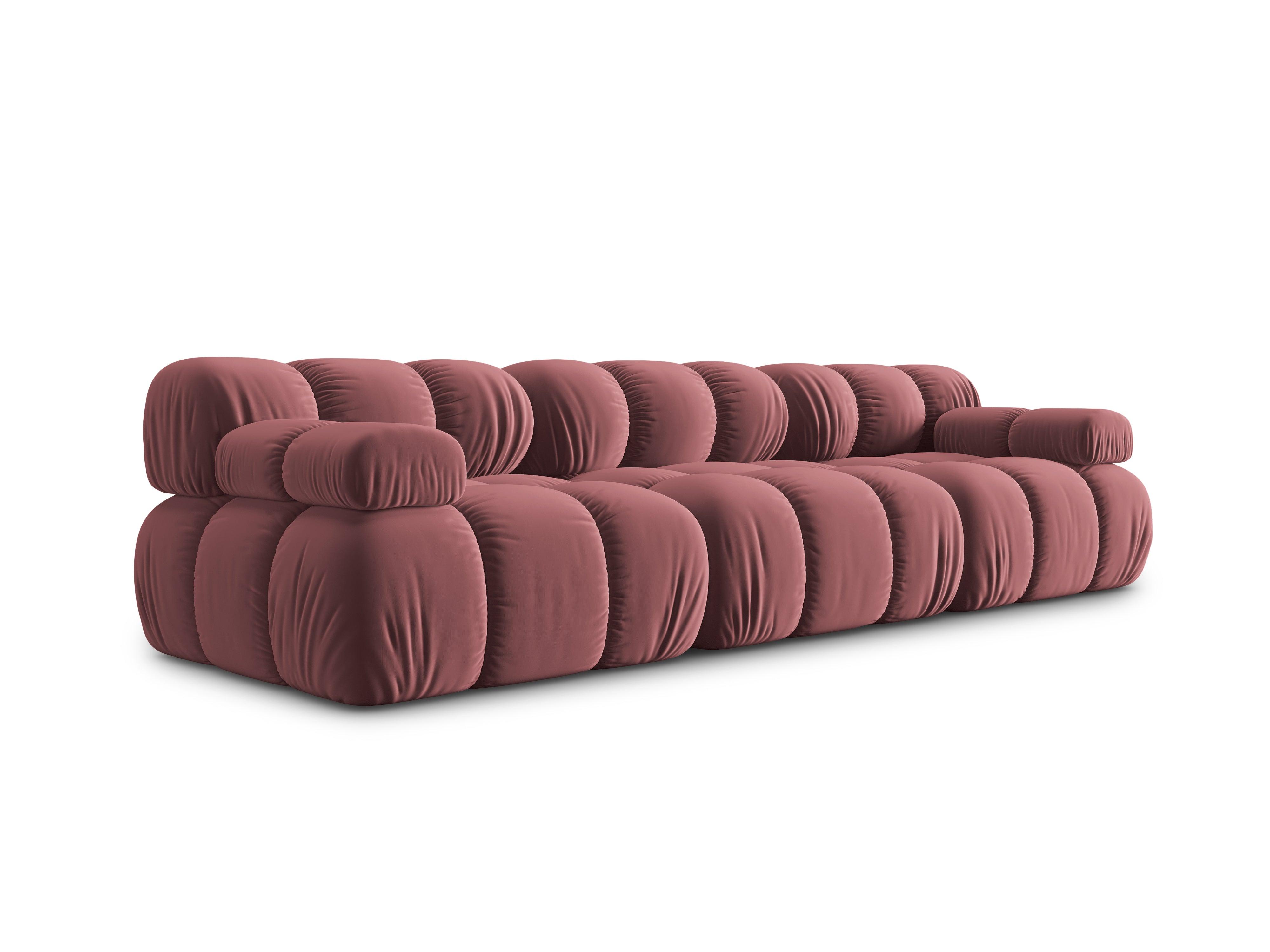 Sofa aksamitna 3-osobowa TROPEA różowy Milo Casa Eye on Design