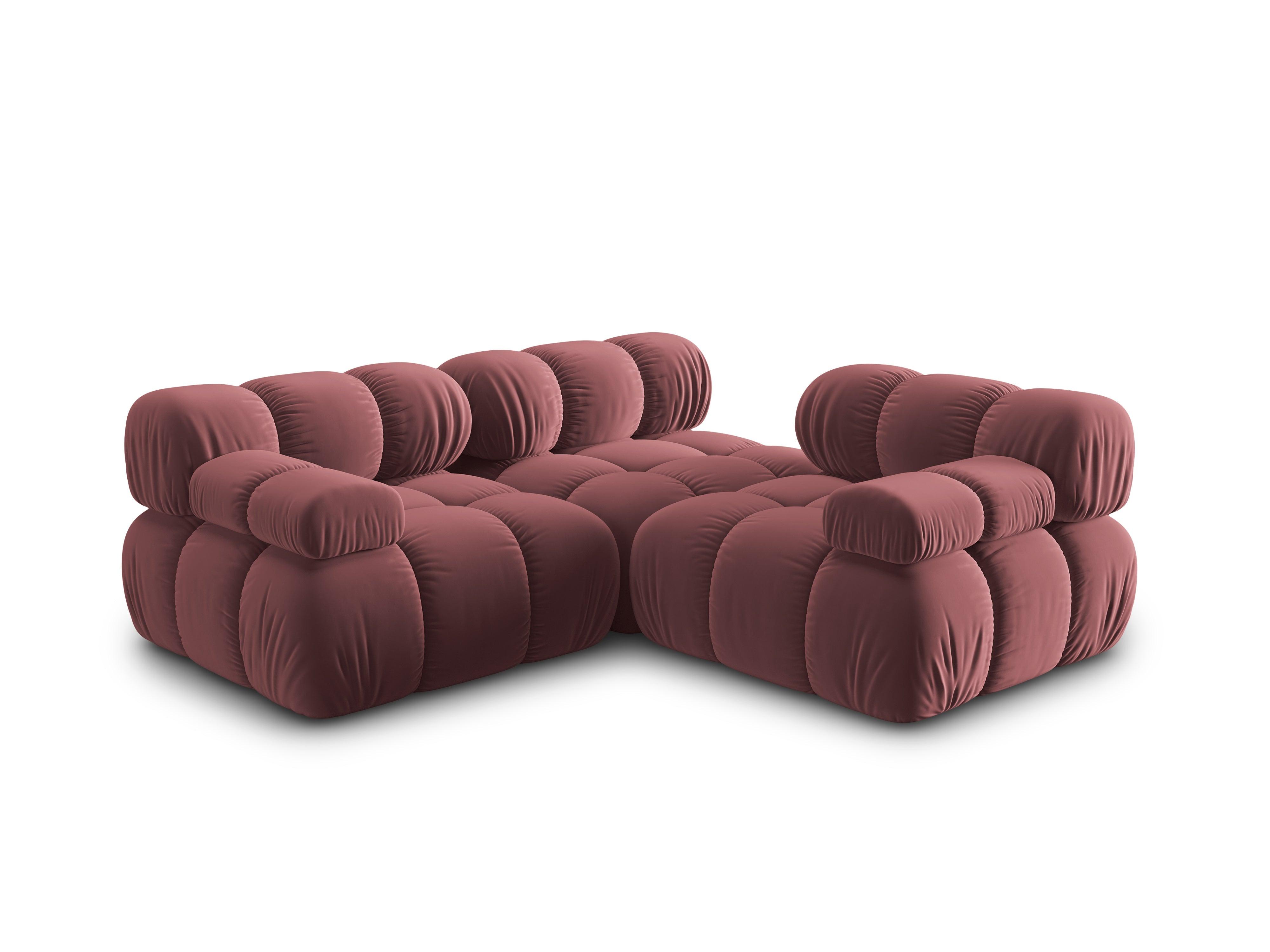 Sofa aksamitna 3-osobowa TROPEA różowy Milo Casa Eye on Design