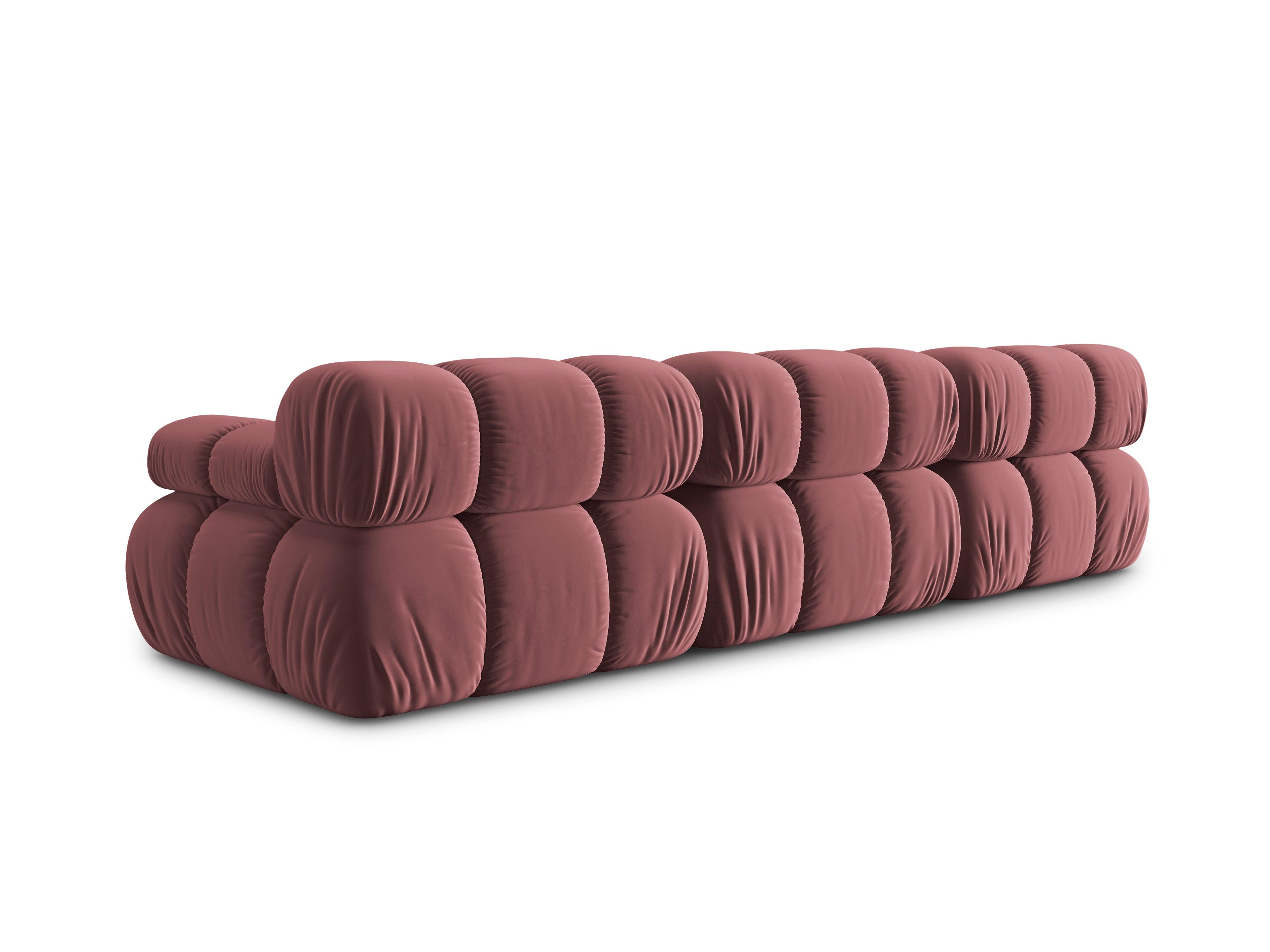 Sofa aksamitna 3-osobowa TROPEA różowy Milo Casa Eye on Design