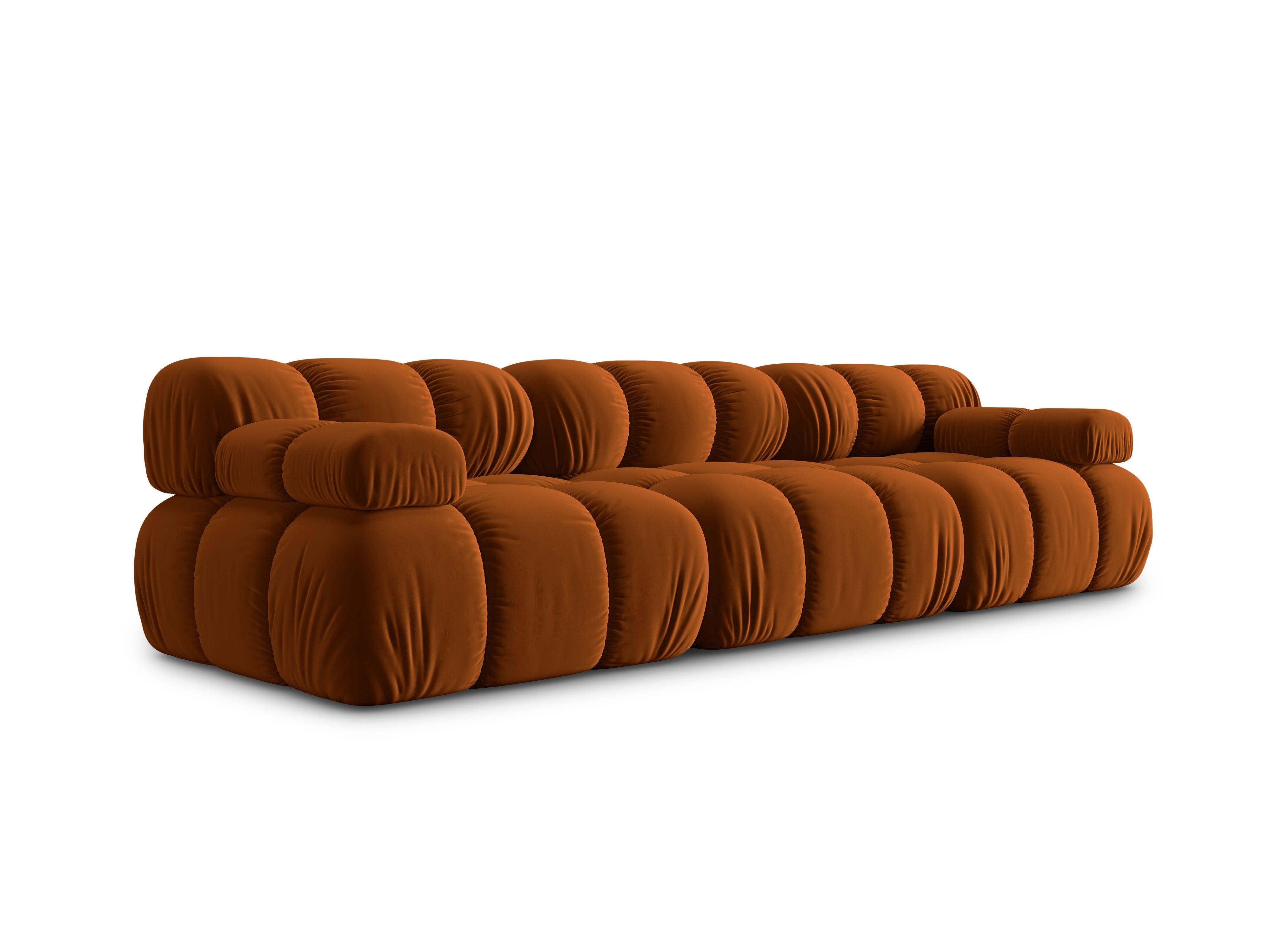 Sofa aksamitna 3-osobowa TROPEA terracotta Milo Casa Eye on Design