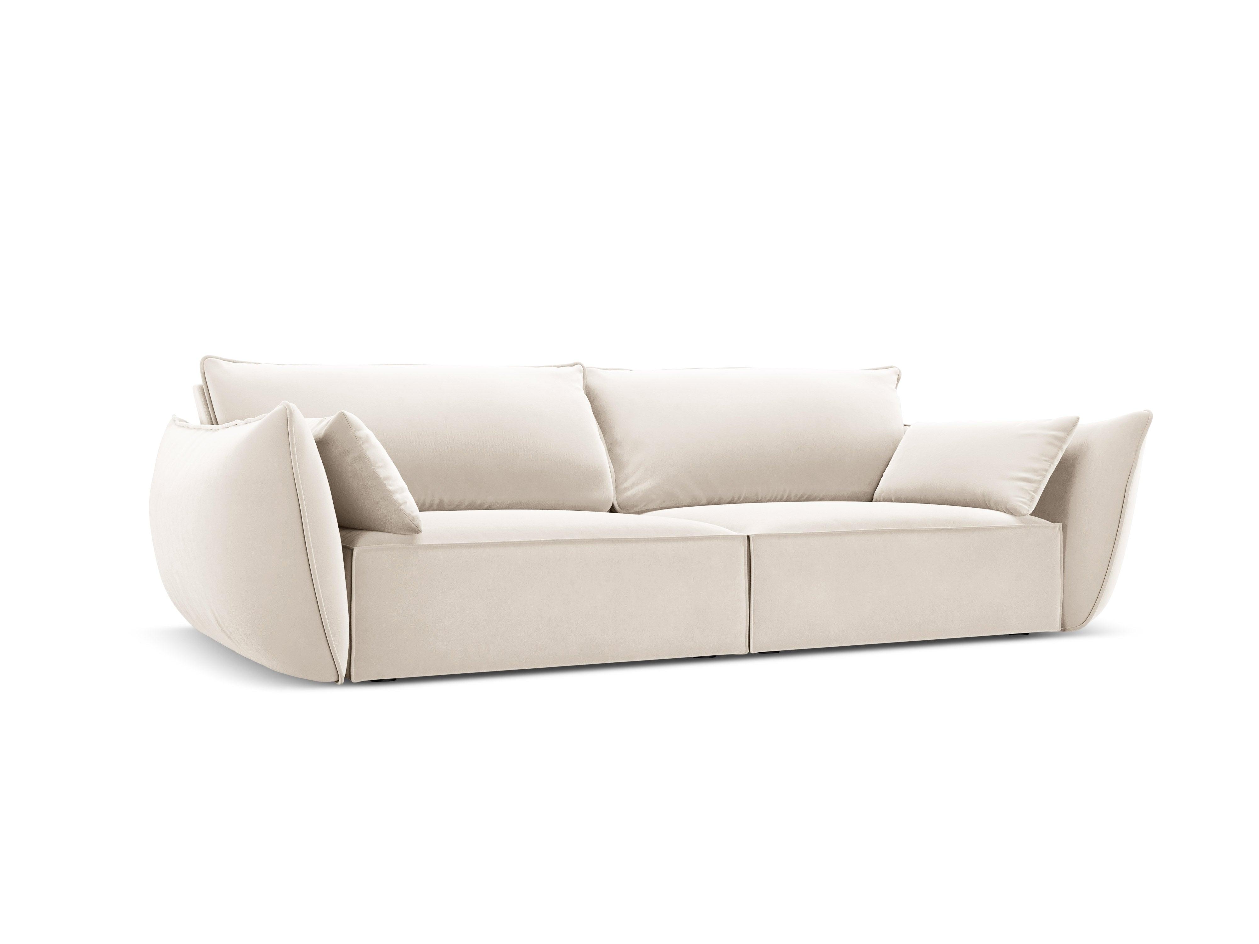 Sofa aksamitna 3-osobowa VANDA beżowy Mazzini Sofas Eye on Design