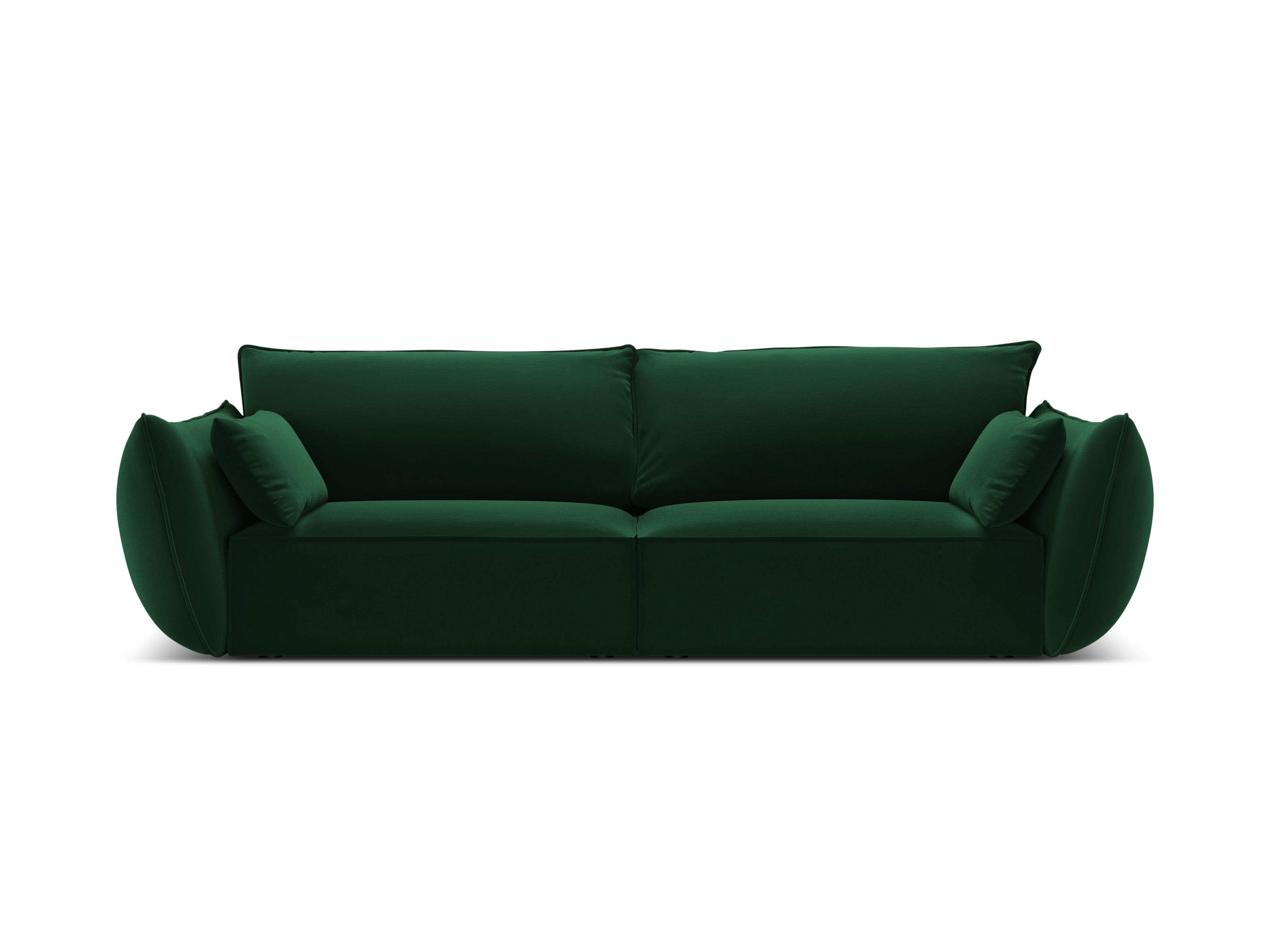 Sofa aksamitna 3-osobowa VANDA butelkowa zieleń Mazzini Sofas Eye on Design