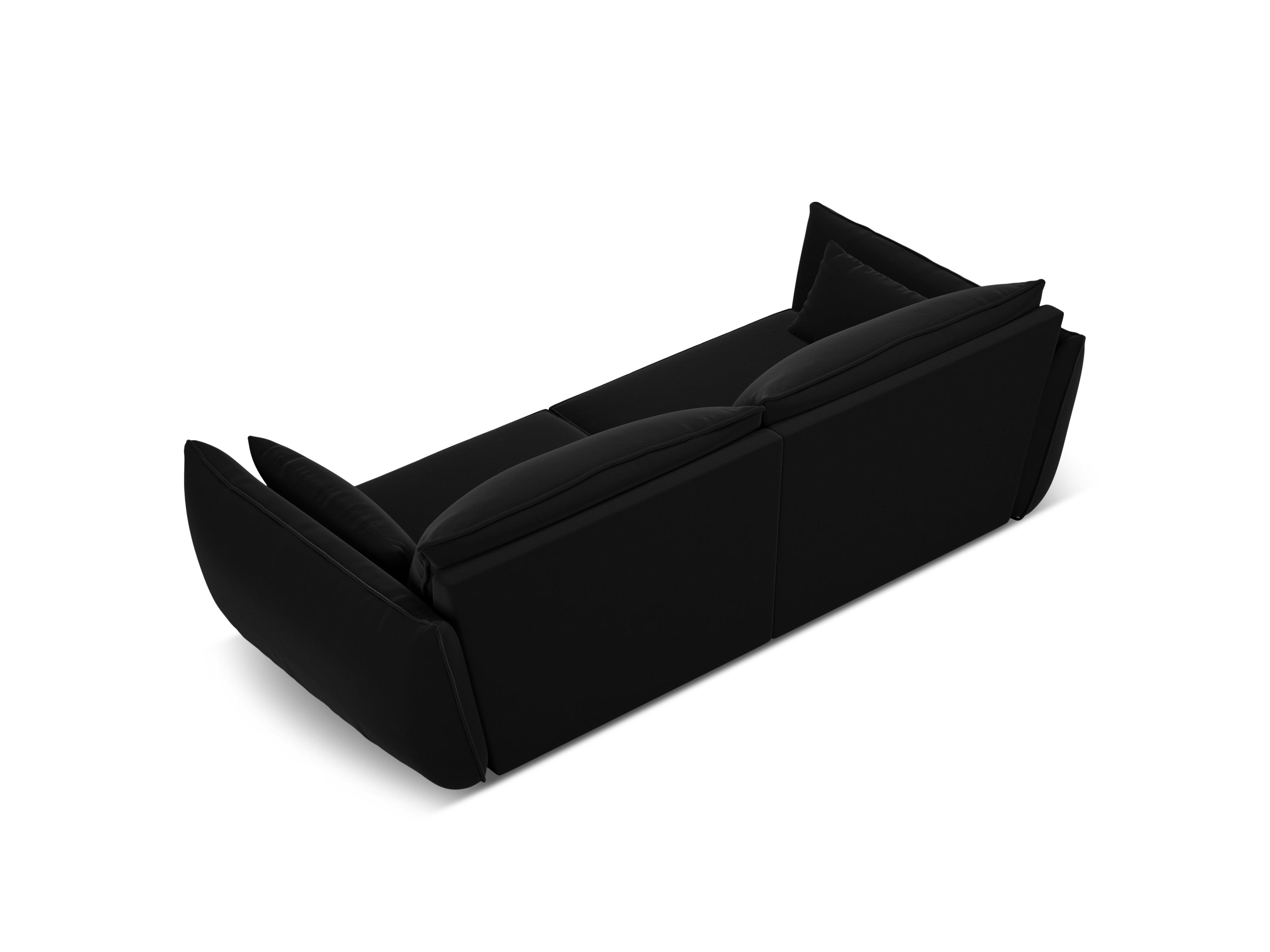 Sofa aksamitna 3-osobowa VANDA czarny Mazzini Sofas Eye on Design