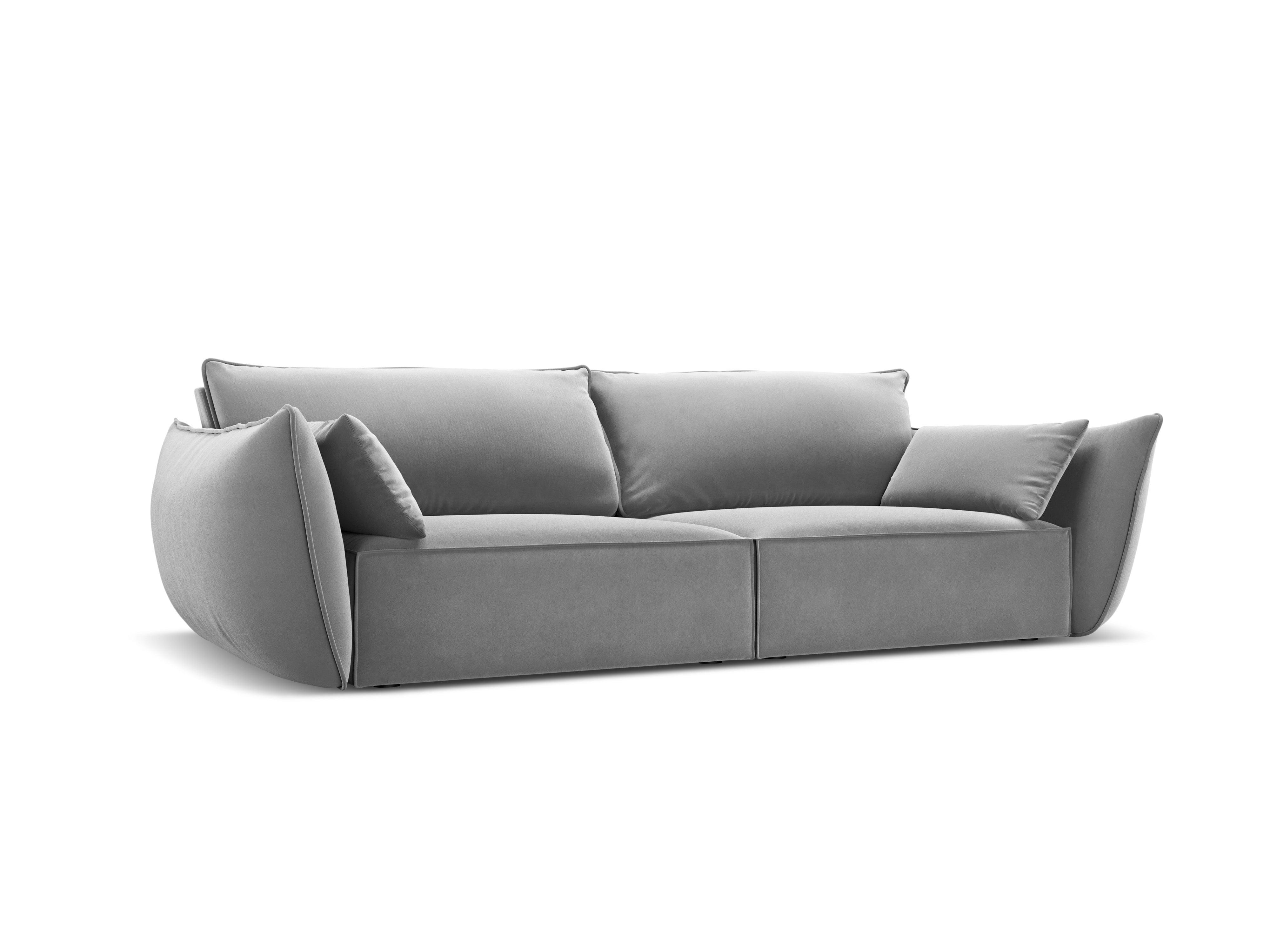 Sofa aksamitna 3-osobowa VANDA szary Mazzini Sofas Eye on Design