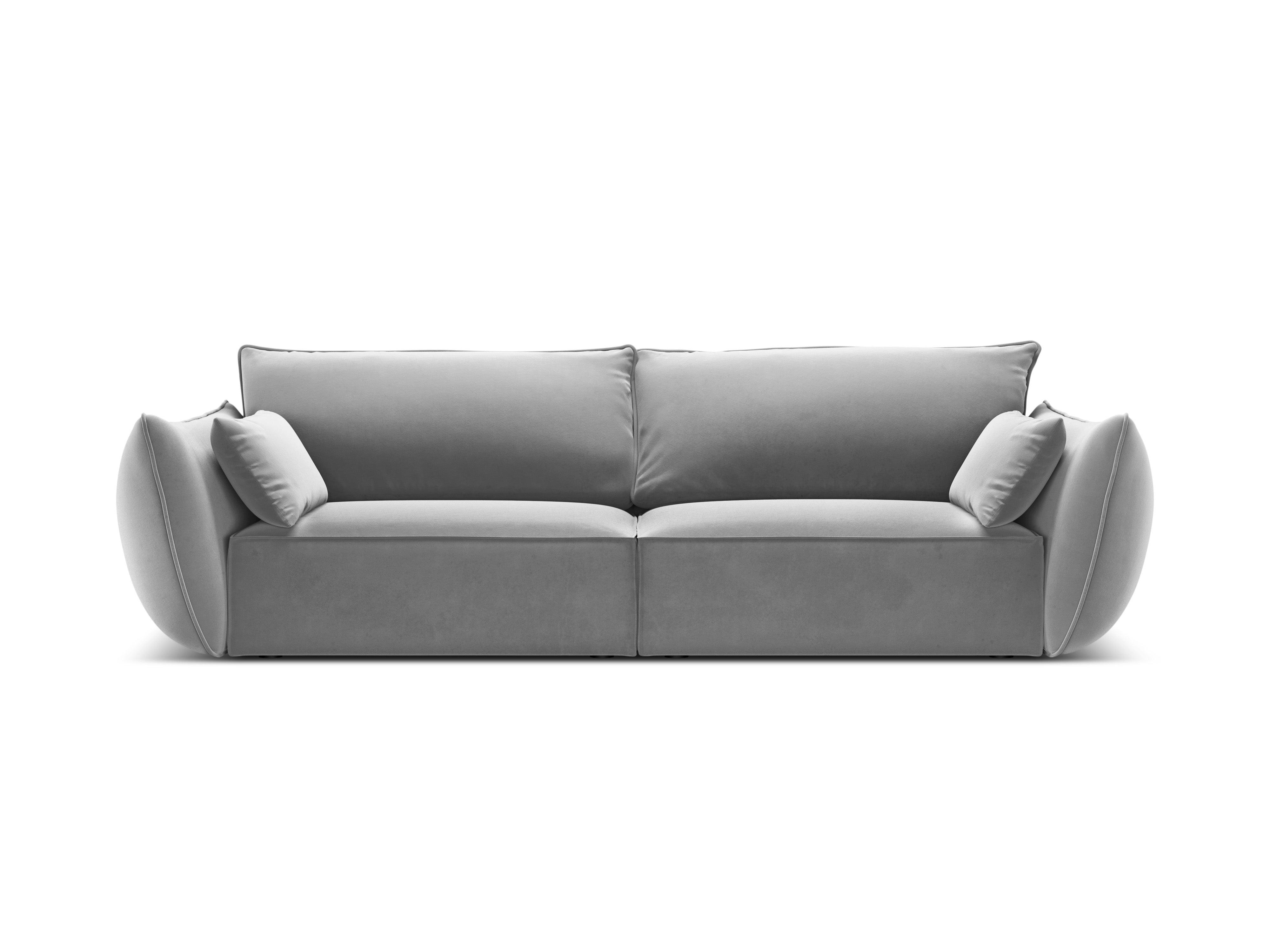 Sofa aksamitna 3-osobowa VANDA szary Mazzini Sofas Eye on Design