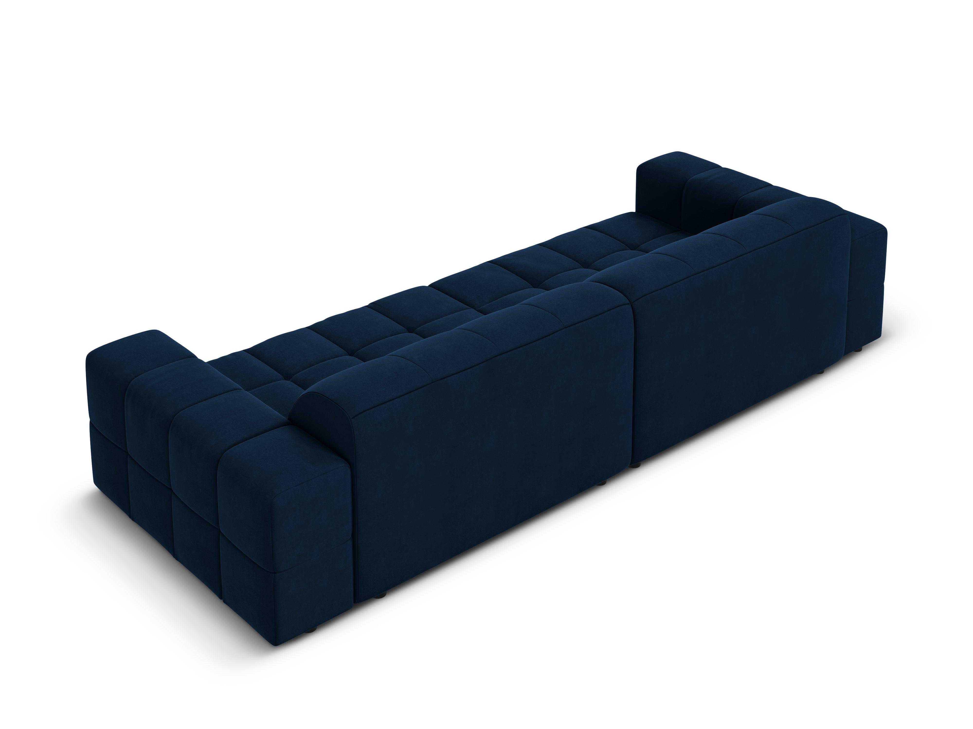 Sofa aksamitna 4-osobowa CHICAGO granat królewski Cosmopolitan Design Eye on Design