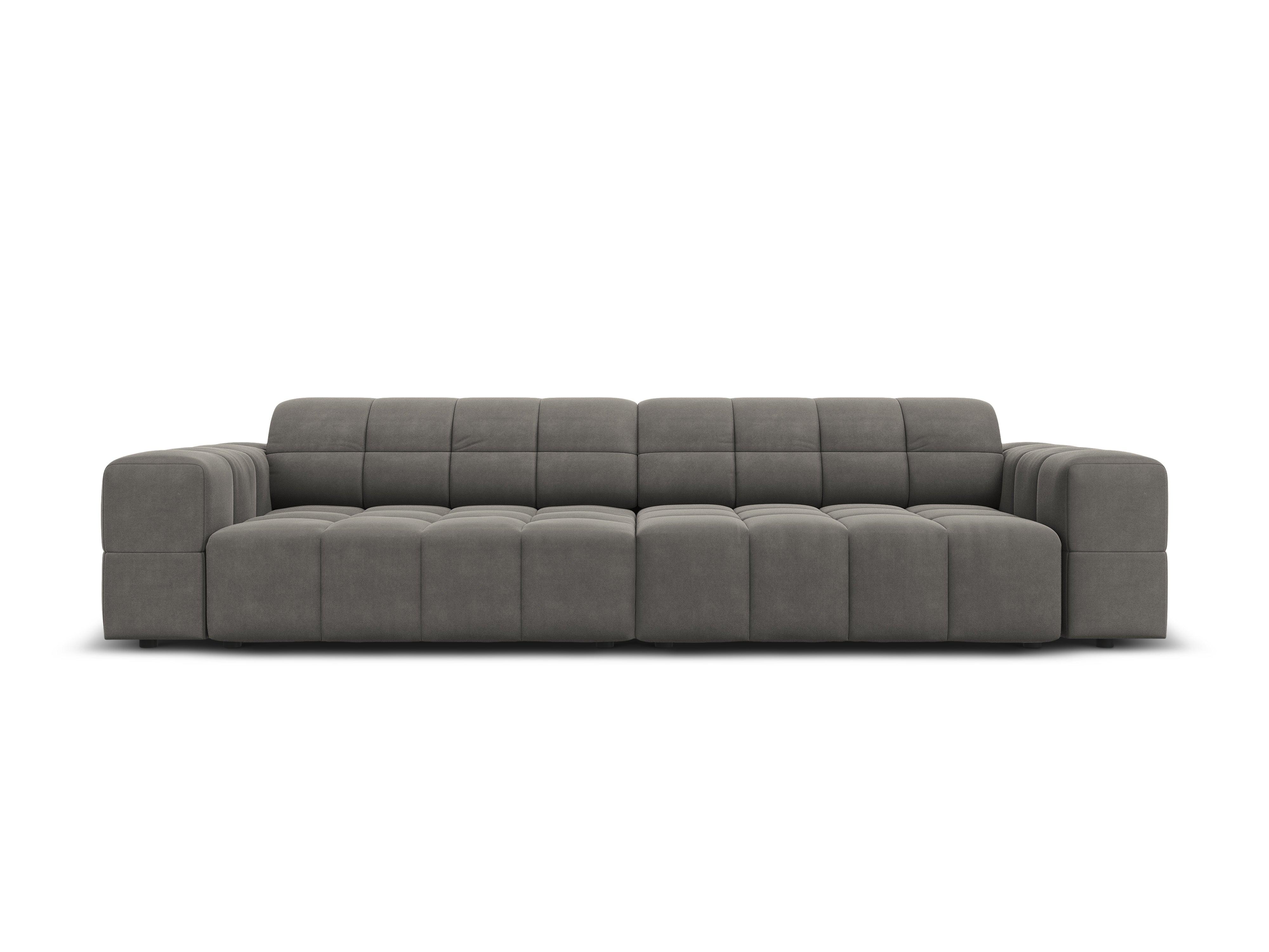 Sofa aksamitna 4-osobowa CHICAGO szary Cosmopolitan Design Eye on Design