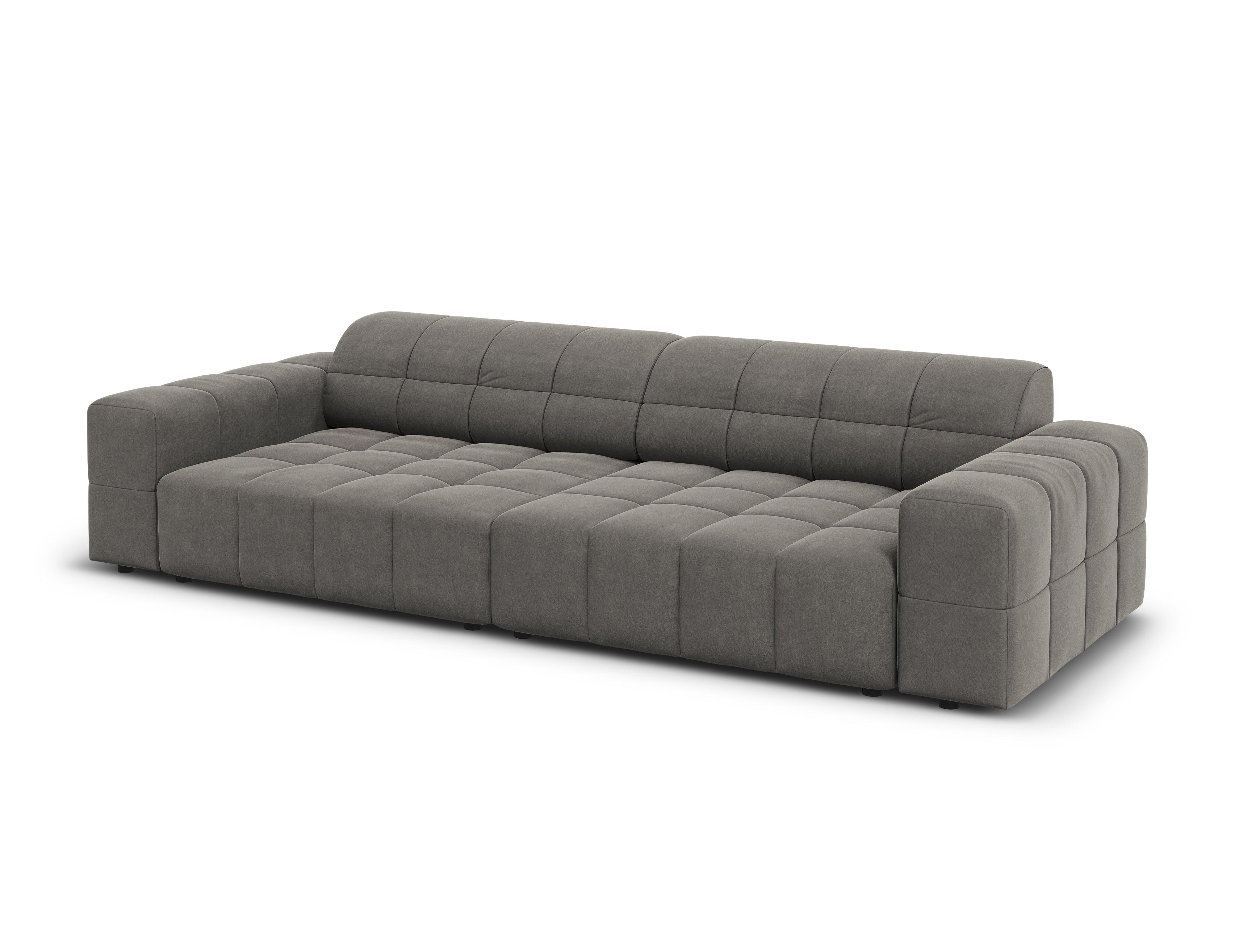 Sofa aksamitna 4-osobowa CHICAGO szary Cosmopolitan Design Eye on Design