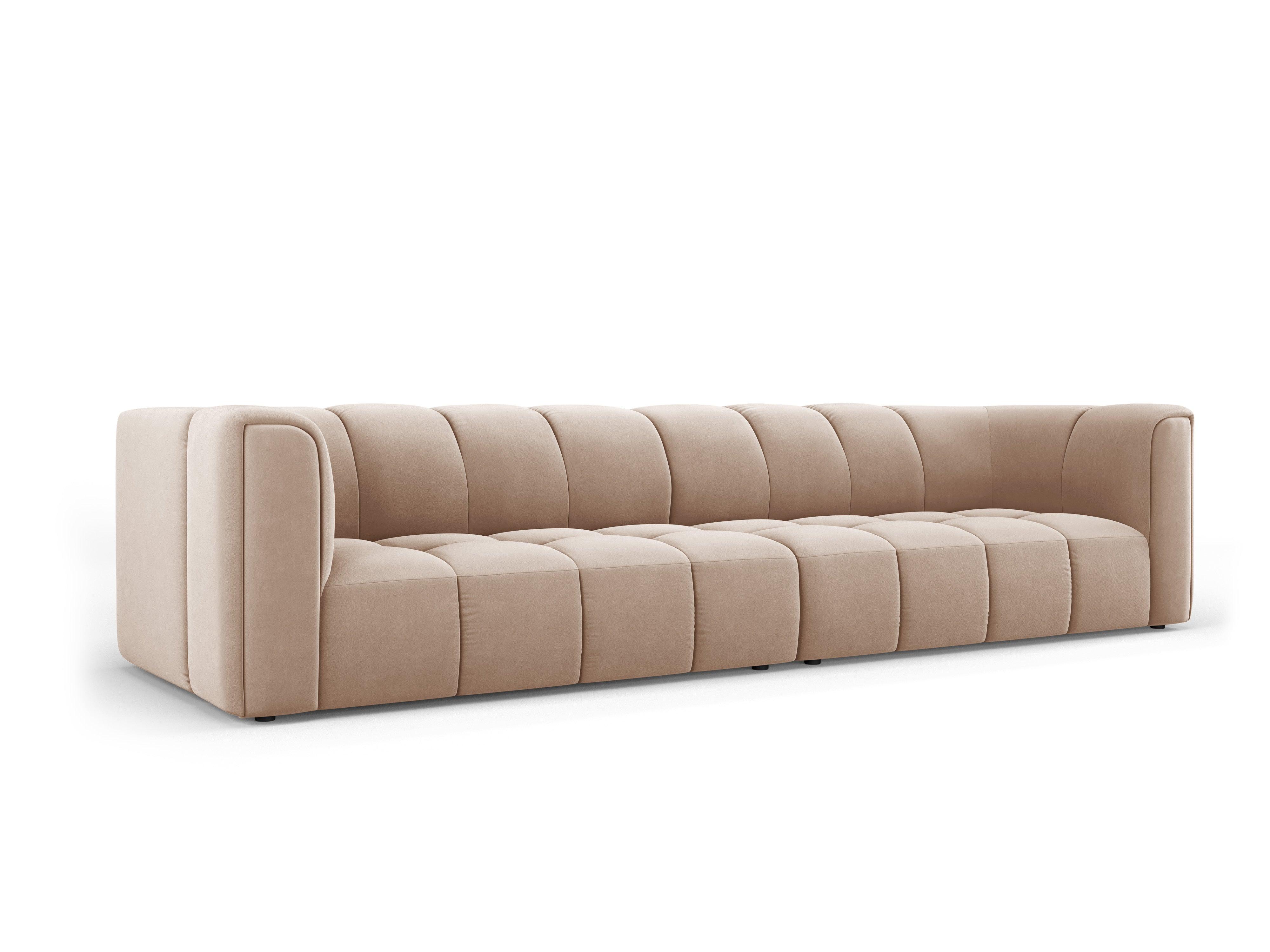 Sofa aksamitna 4-osobowa FRANCESCA beżowy Milo Casa Eye on Design