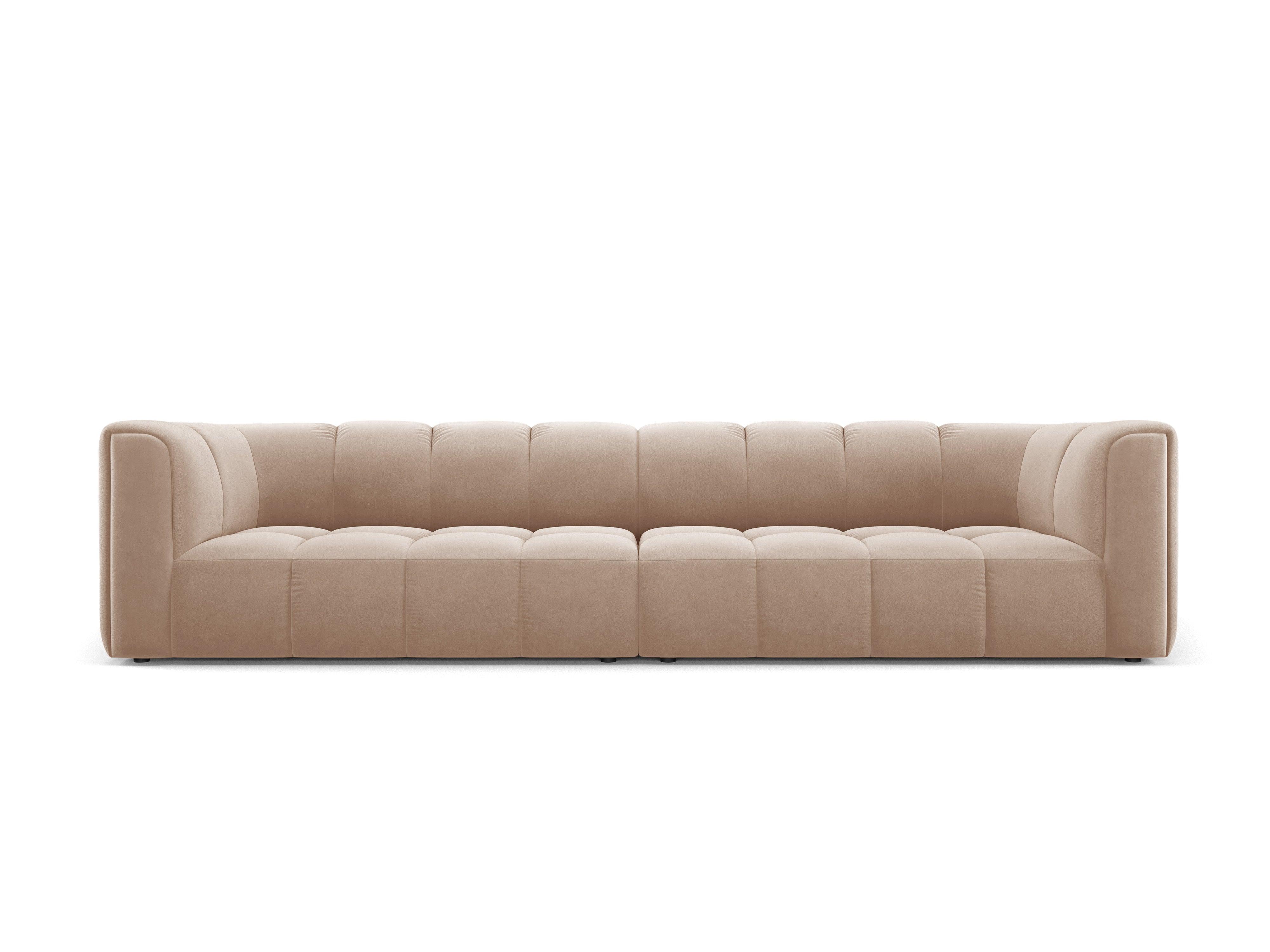 Sofa aksamitna 4-osobowa FRANCESCA beżowy Milo Casa Eye on Design