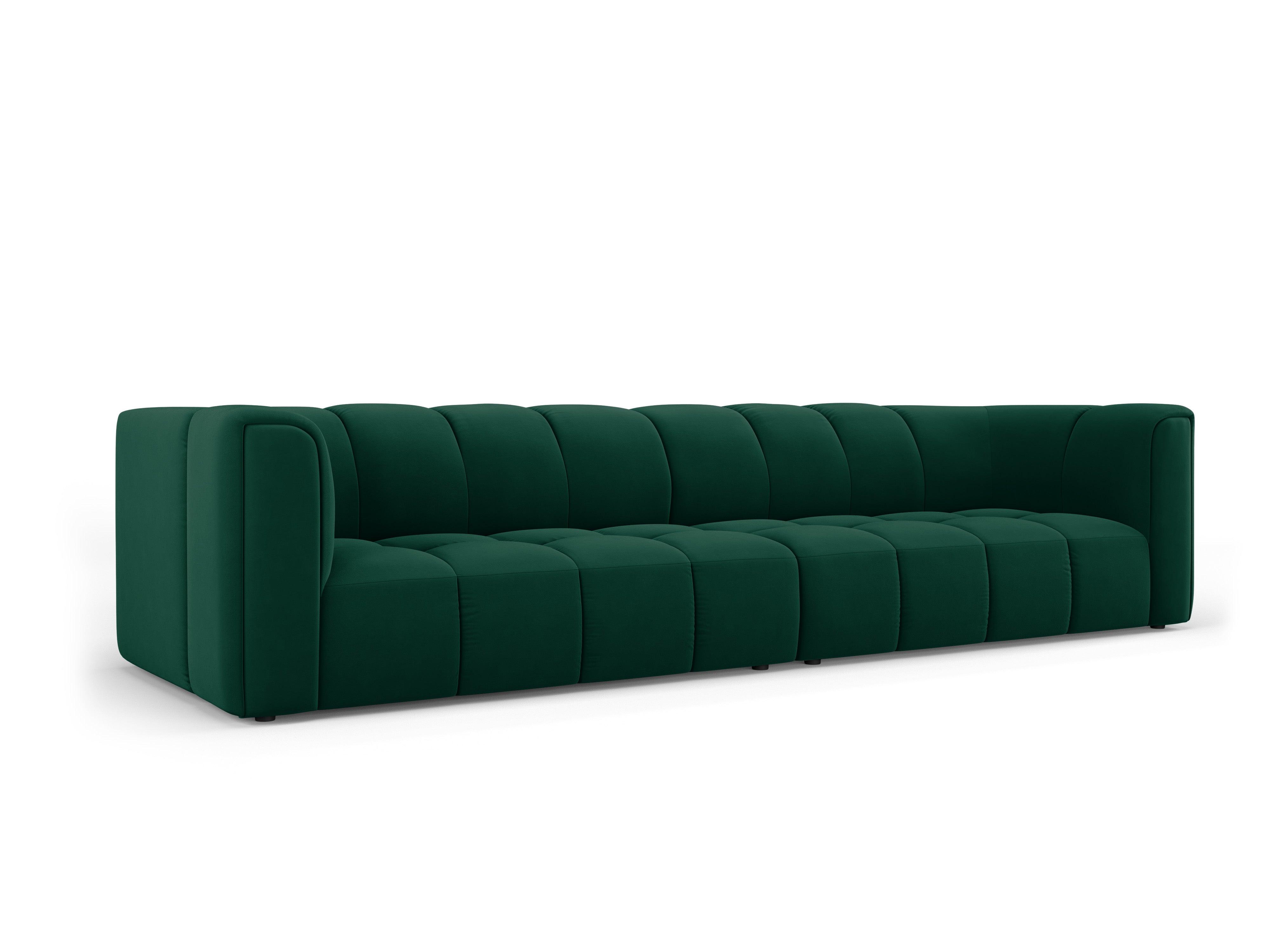 Sofa aksamitna 4-osobowa FRANCESCA butelkowa zieleń Milo Casa Eye on Design