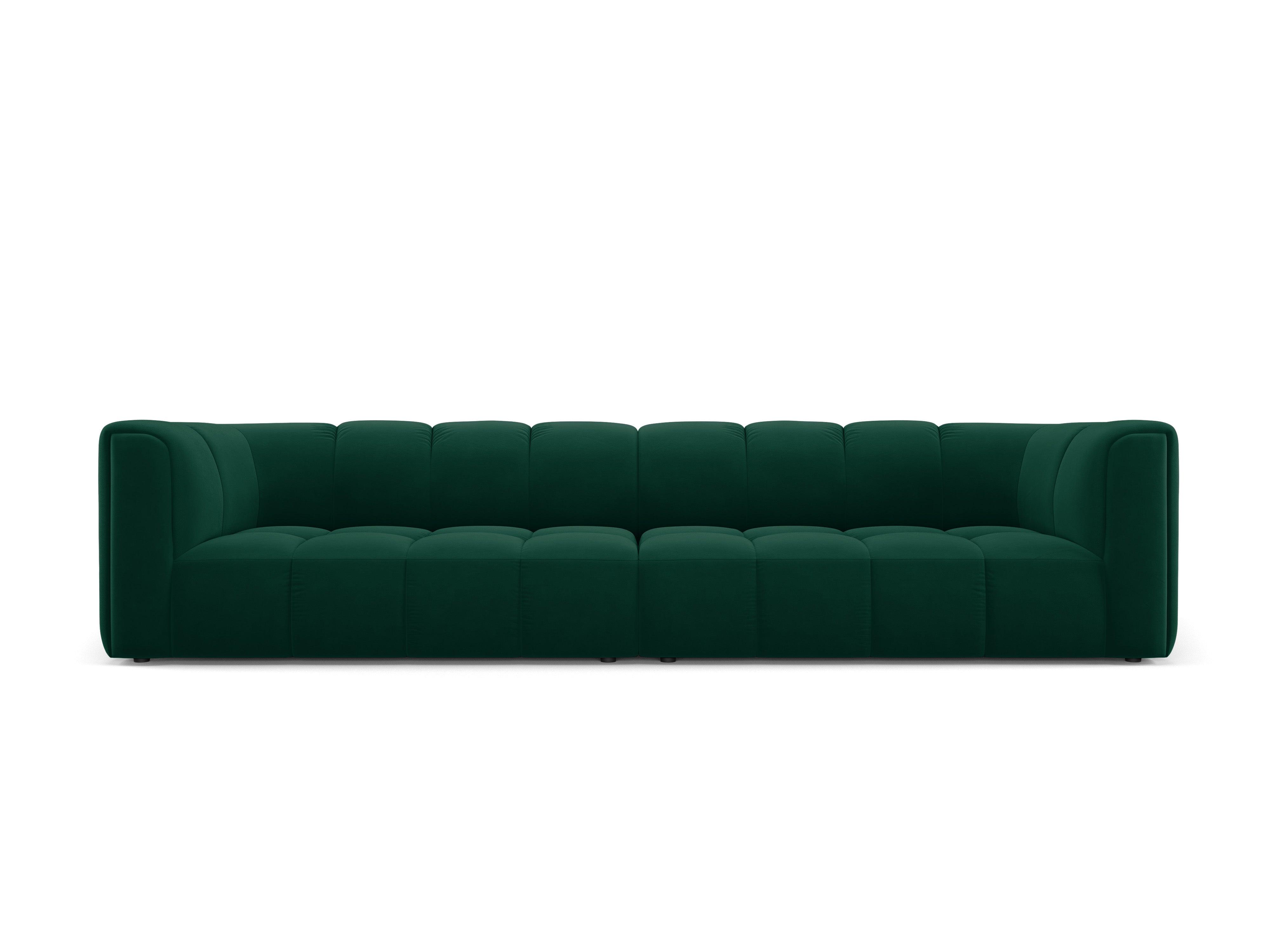 Sofa aksamitna 4-osobowa FRANCESCA butelkowa zieleń Milo Casa Eye on Design