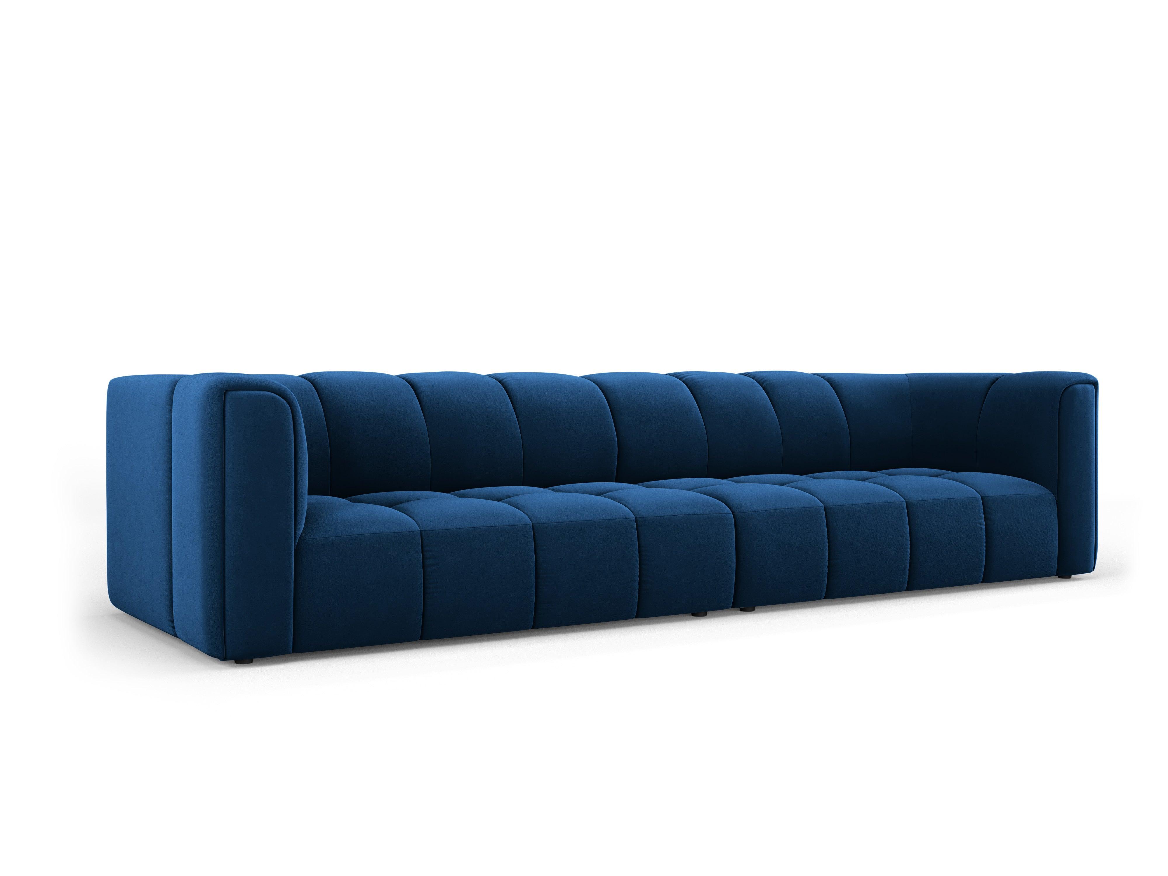 Sofa aksamitna 4-osobowa FRANCESCA granat królewski Milo Casa Eye on Design