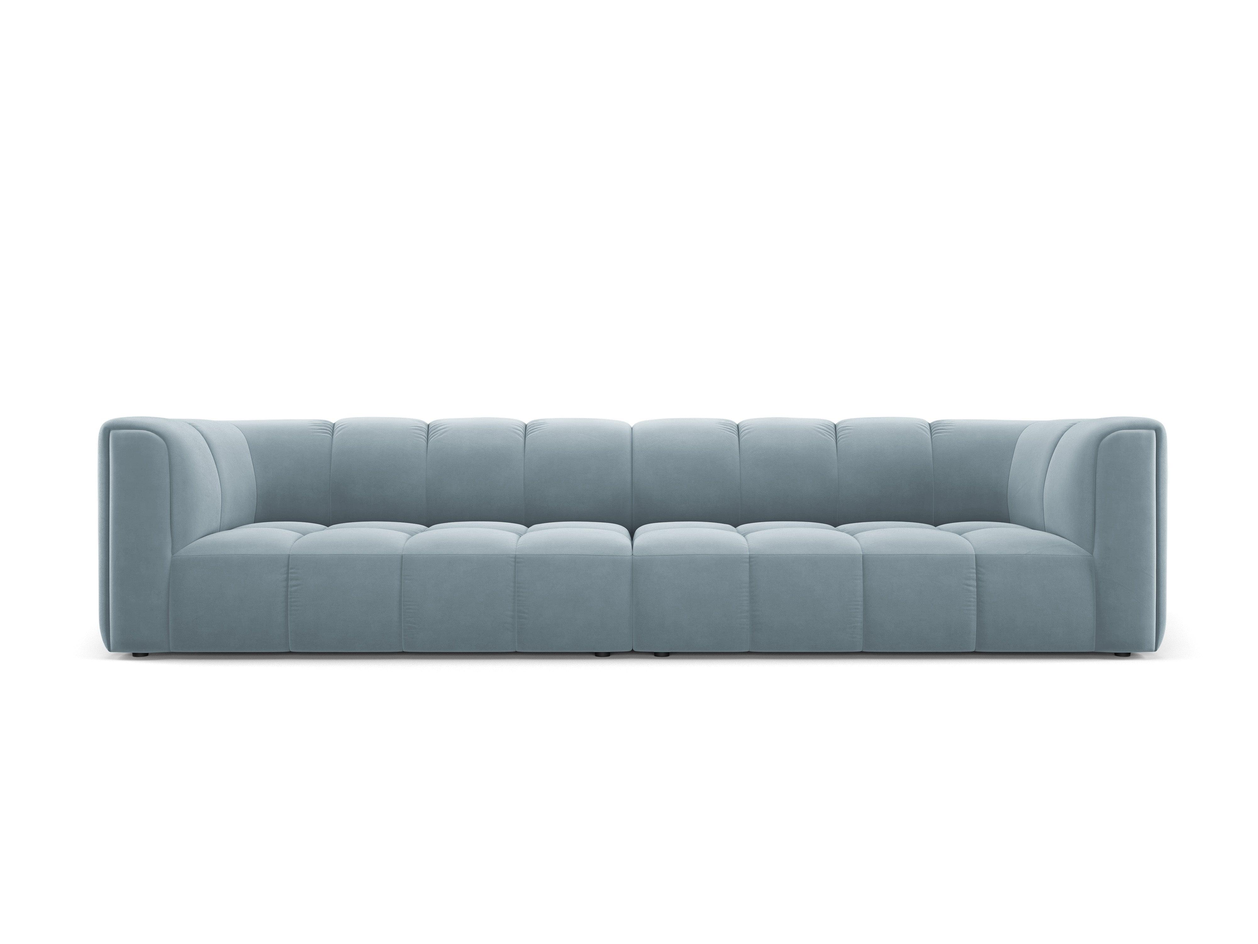 Sofa aksamitna 4-osobowa FRANCESCA jasnoniebieski Milo Casa Eye on Design