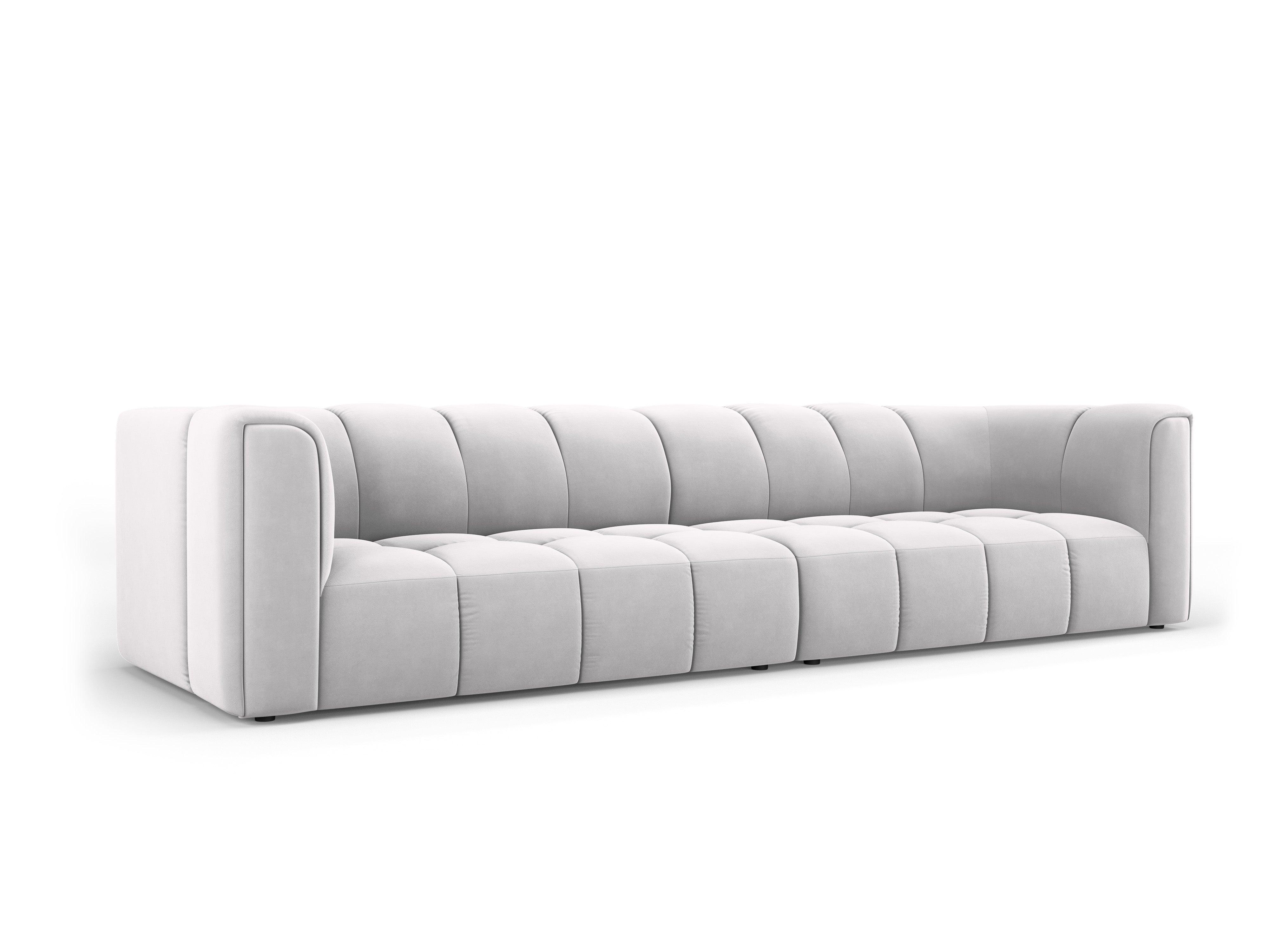 Sofa aksamitna 4-osobowa FRANCESCA srebrny Milo Casa Eye on Design