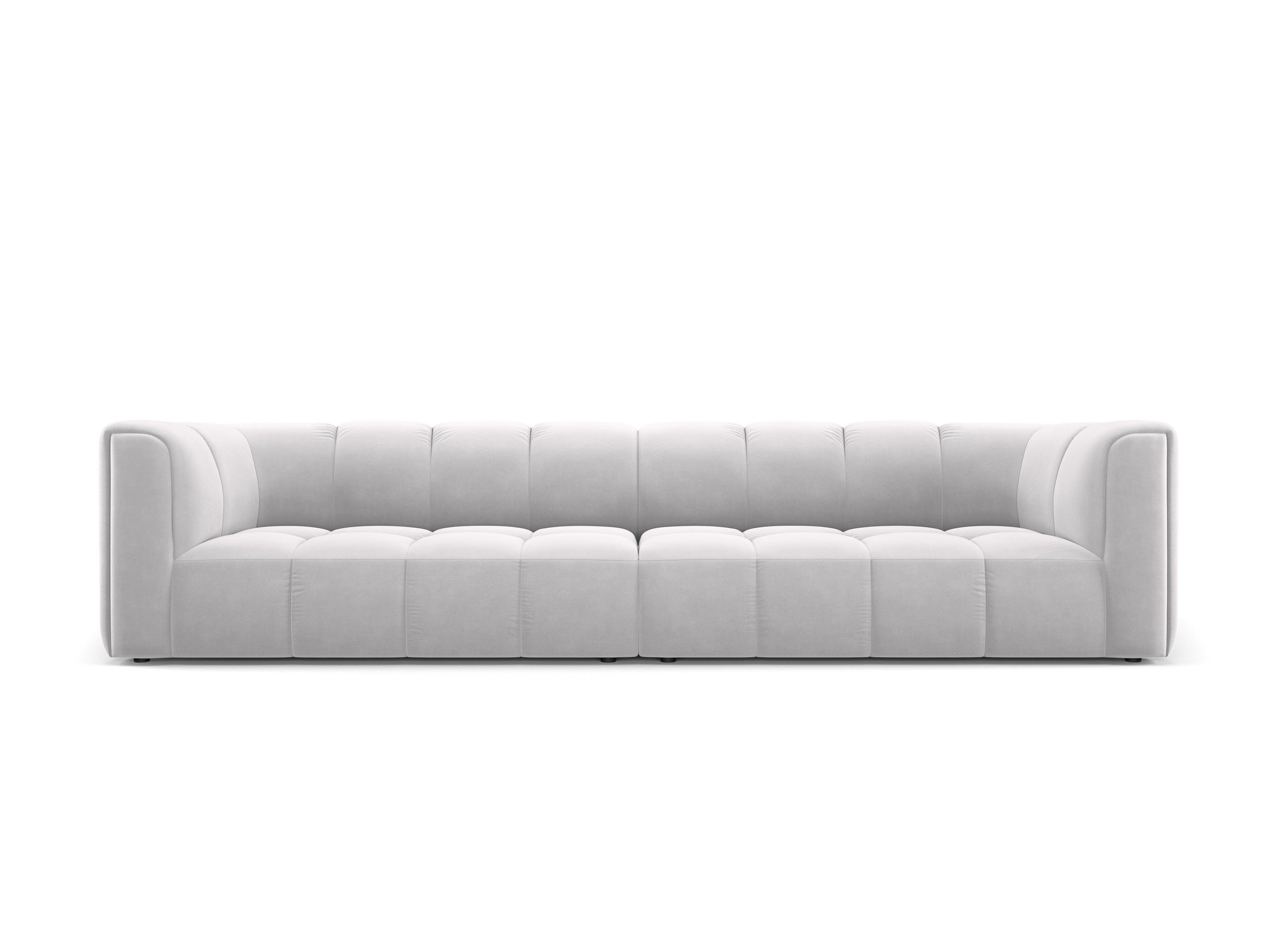 Sofa aksamitna 4-osobowa FRANCESCA srebrny Milo Casa Eye on Design