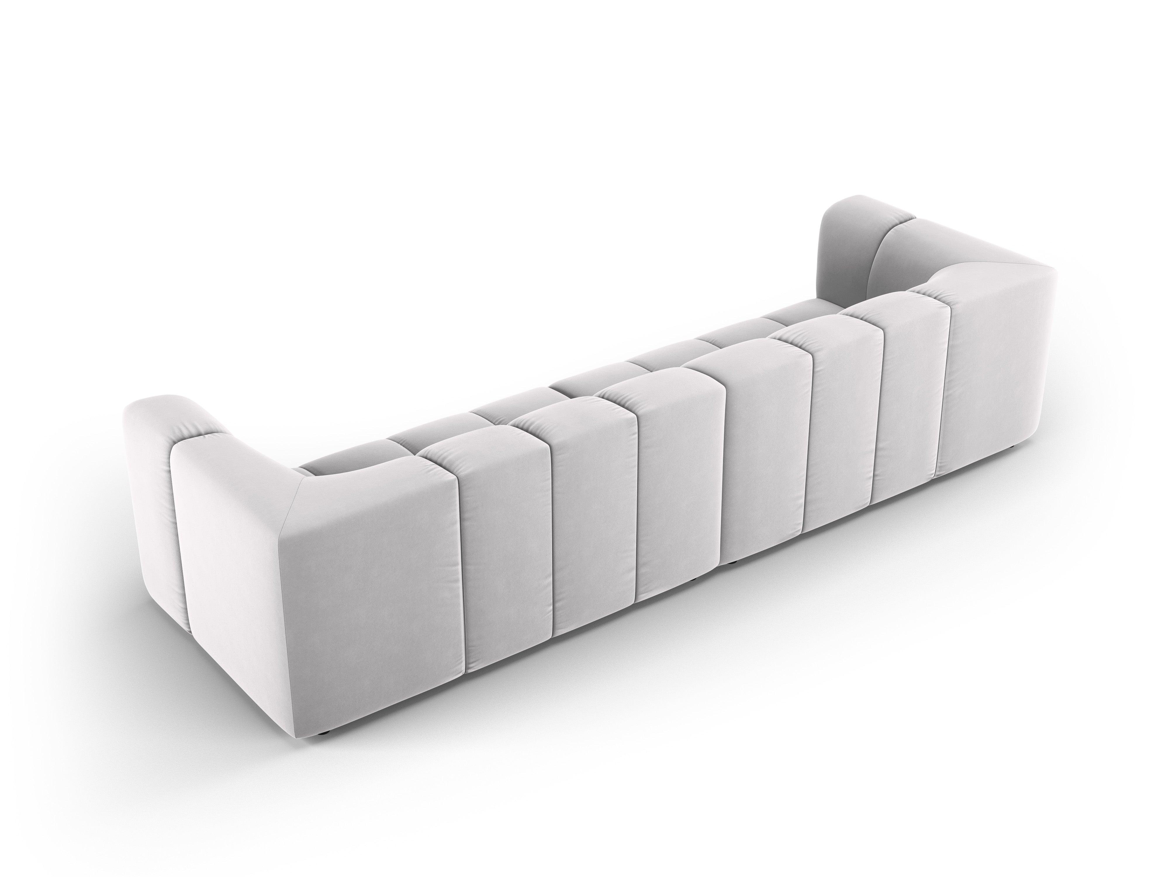 Sofa aksamitna 4-osobowa FRANCESCA srebrny Milo Casa Eye on Design