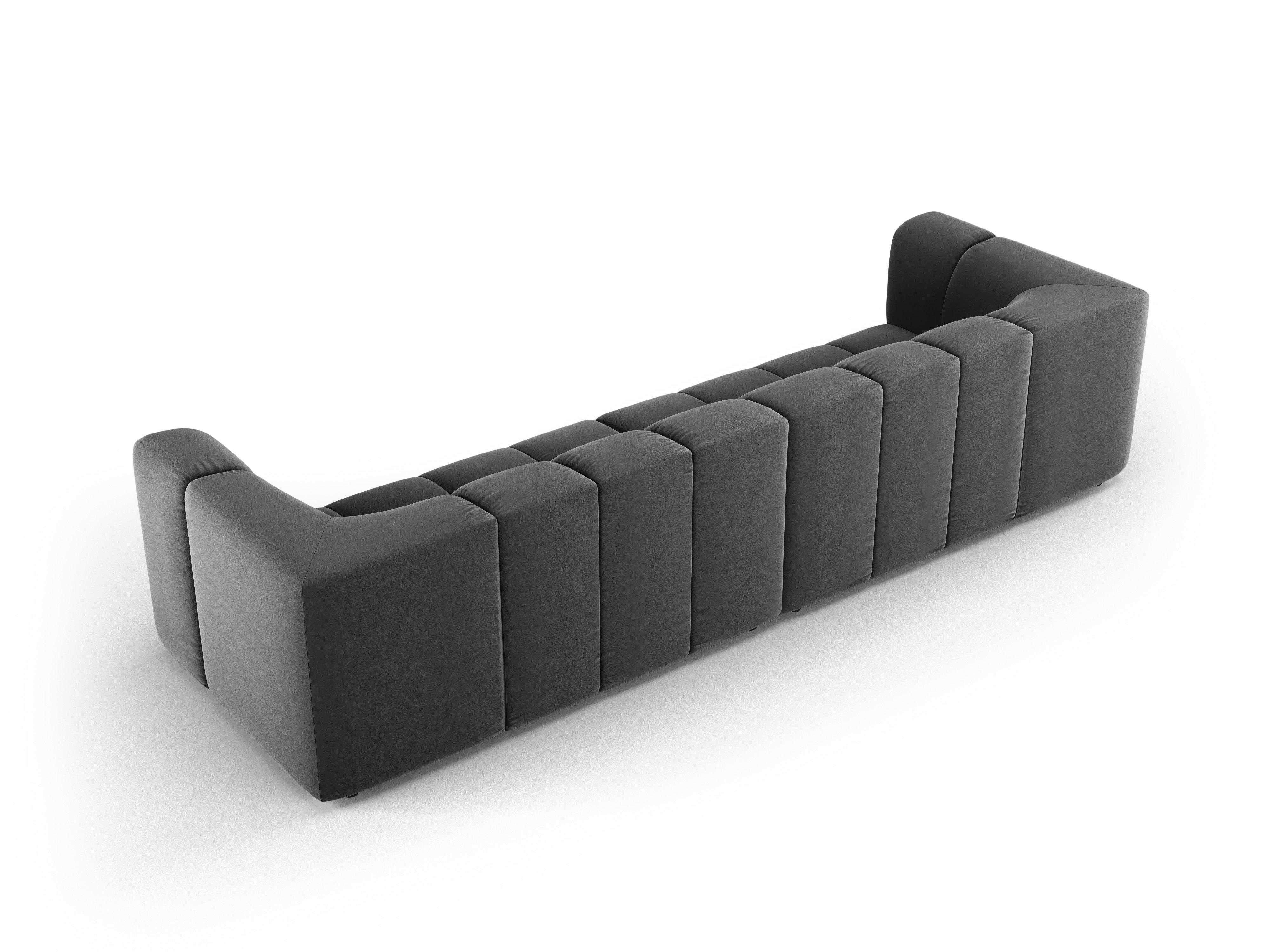 Sofa aksamitna 4-osobowa FRANCESCA szary Milo Casa Eye on Design