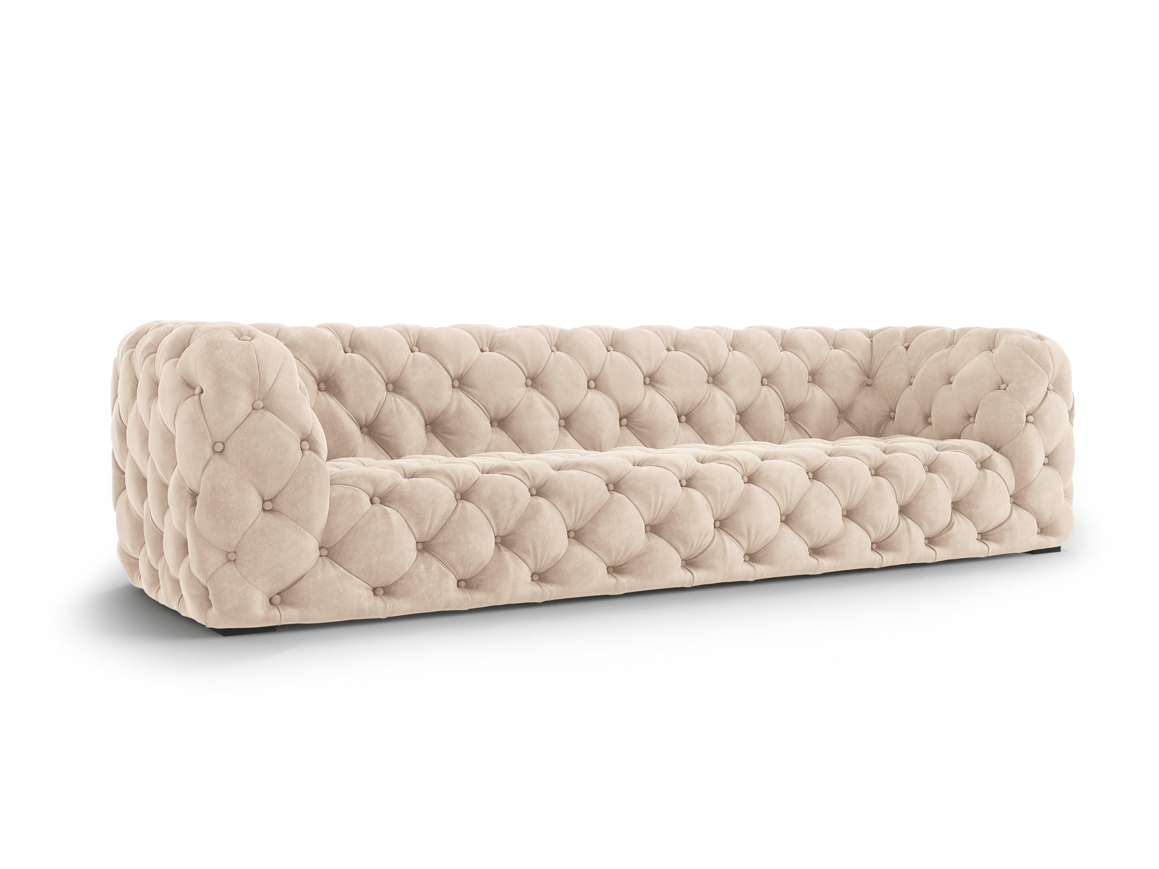 Sofa aksamitna 4-osobowa LOGE beżowy Windsor & Co Eye on Design