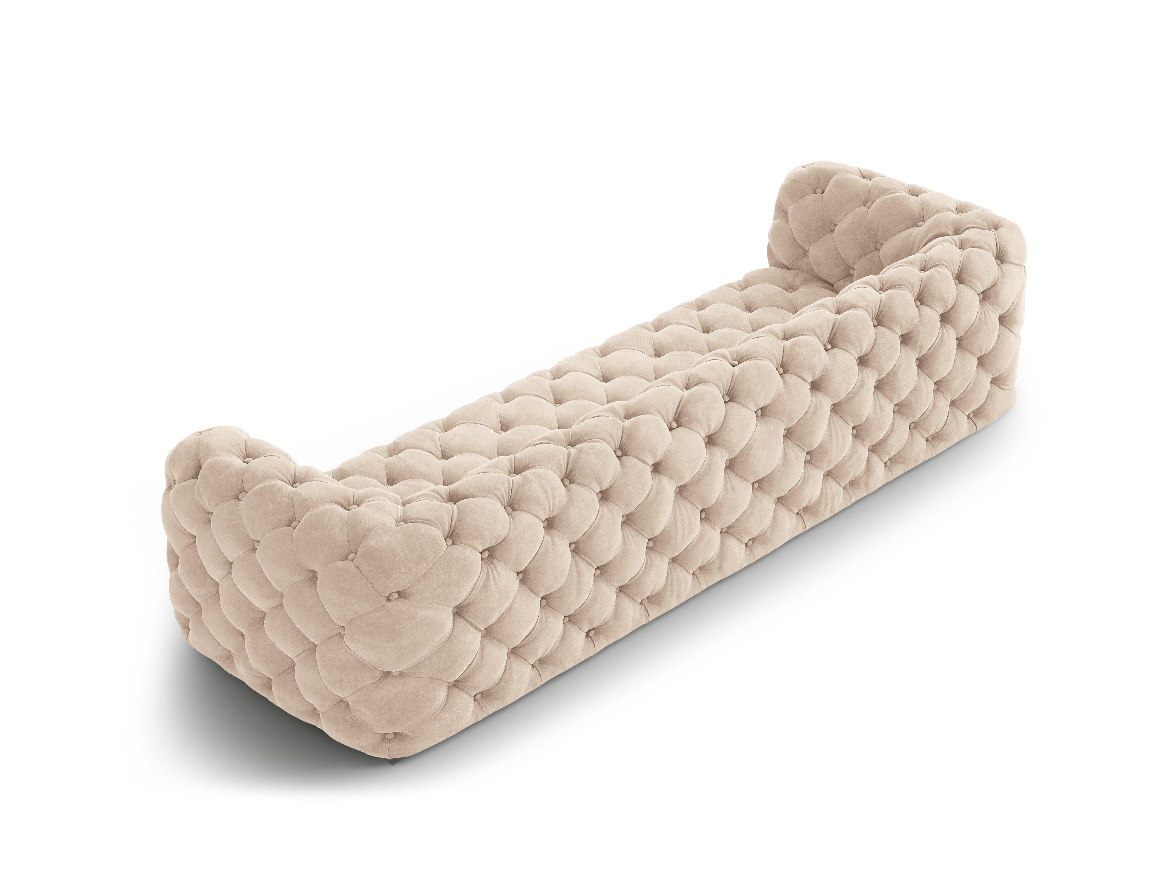 Sofa aksamitna 4-osobowa LOGE beżowy Windsor & Co Eye on Design