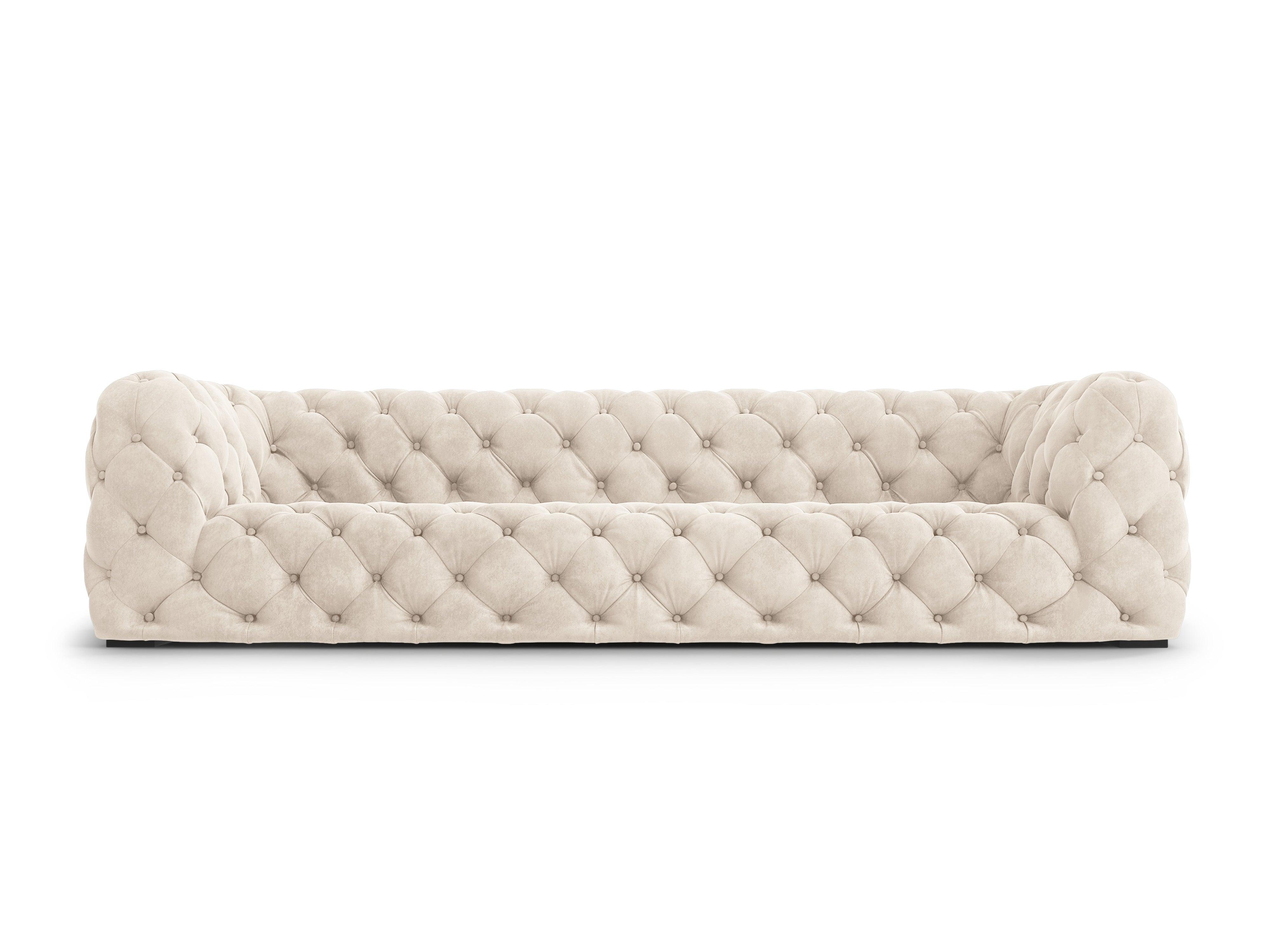 Sofa aksamitna 4-osobowa LOGE jasnobeżowy Windsor & Co Eye on Design