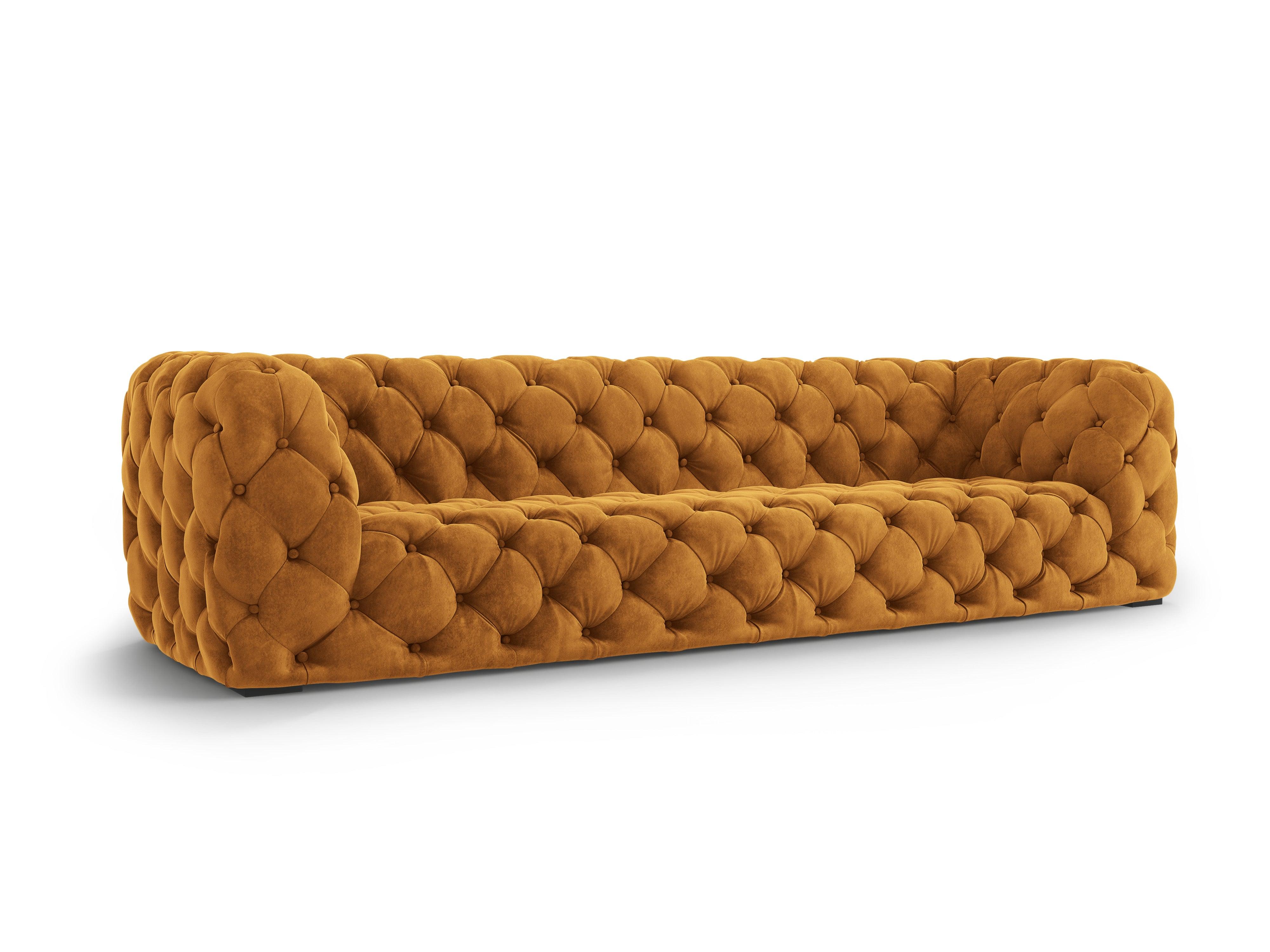 Sofa aksamitna 4-osobowa LOGE miedziany Windsor & Co Eye on Design