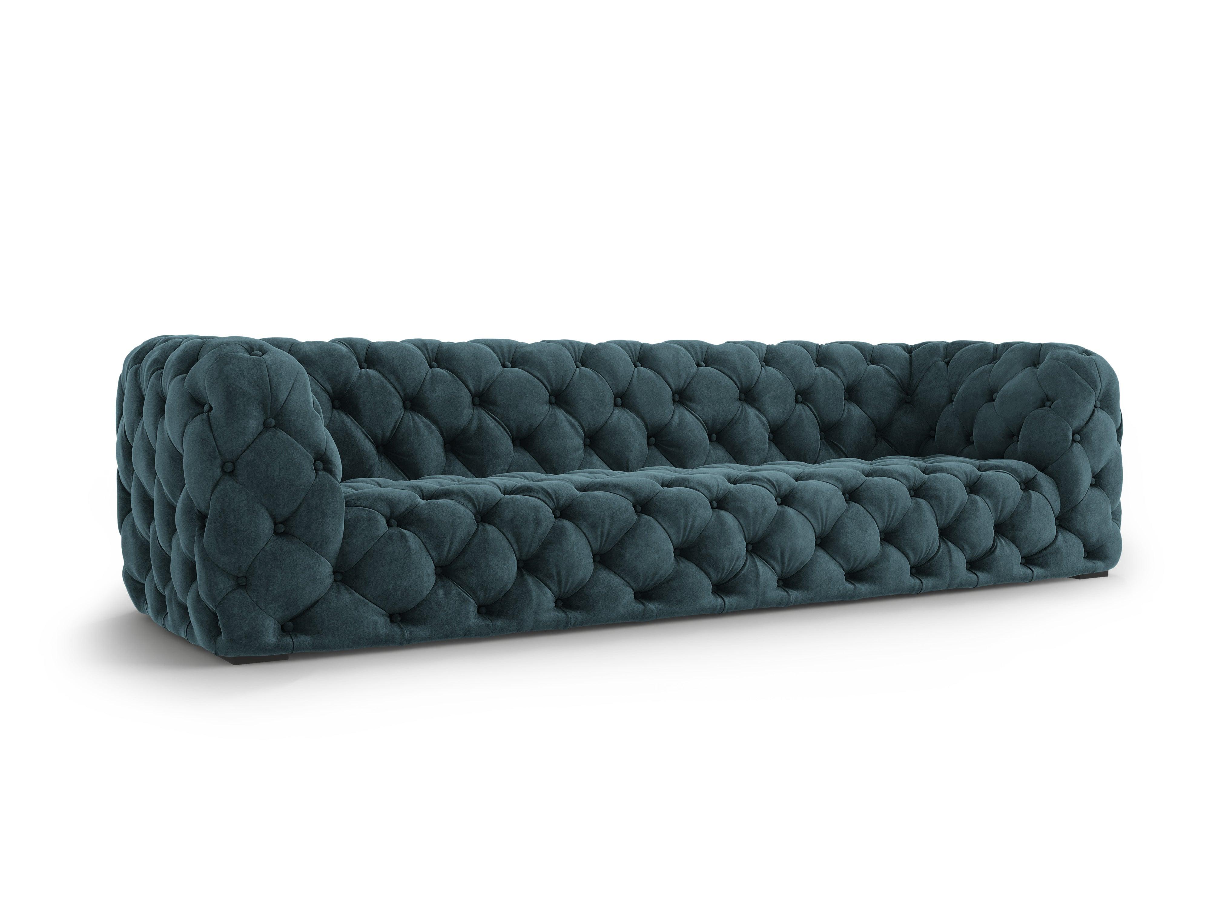 Sofa aksamitna 4-osobowa LOGE petrol Windsor & Co Eye on Design