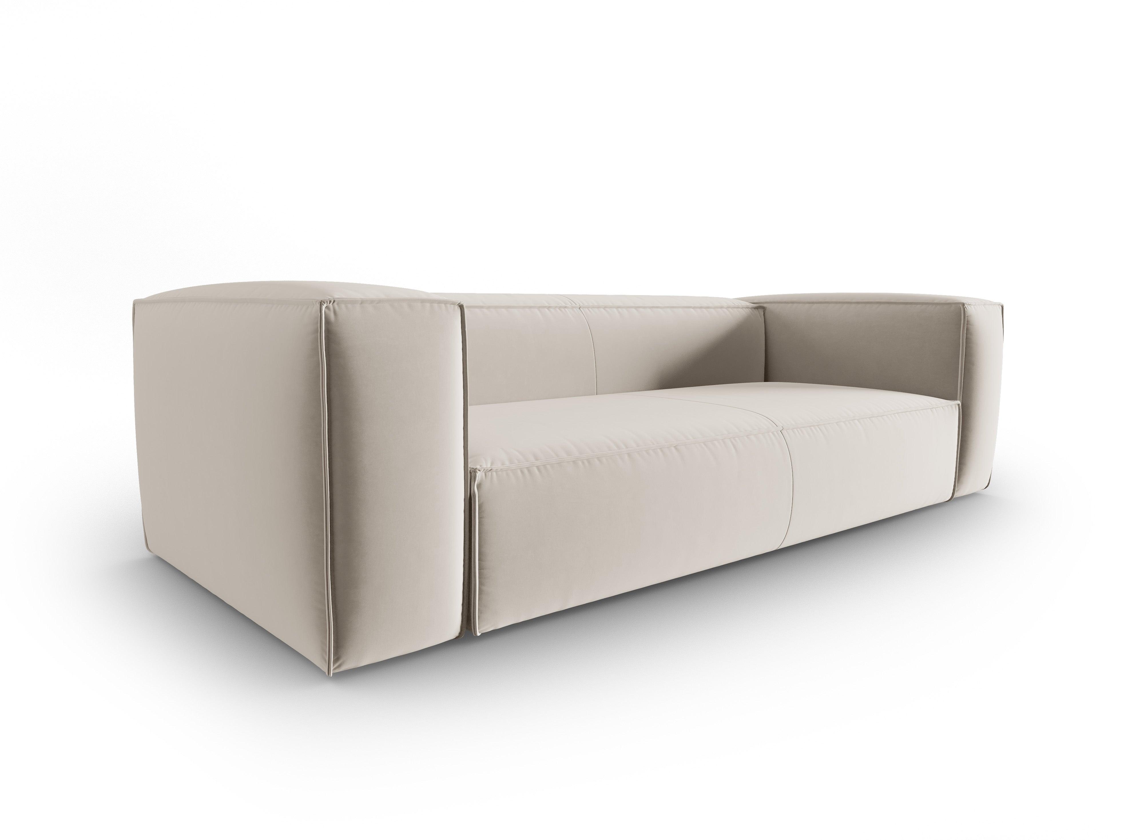 Sofa aksamitna 4-osobowa MACKAY jasnobeżowy Cosmopolitan Design Eye on Design
