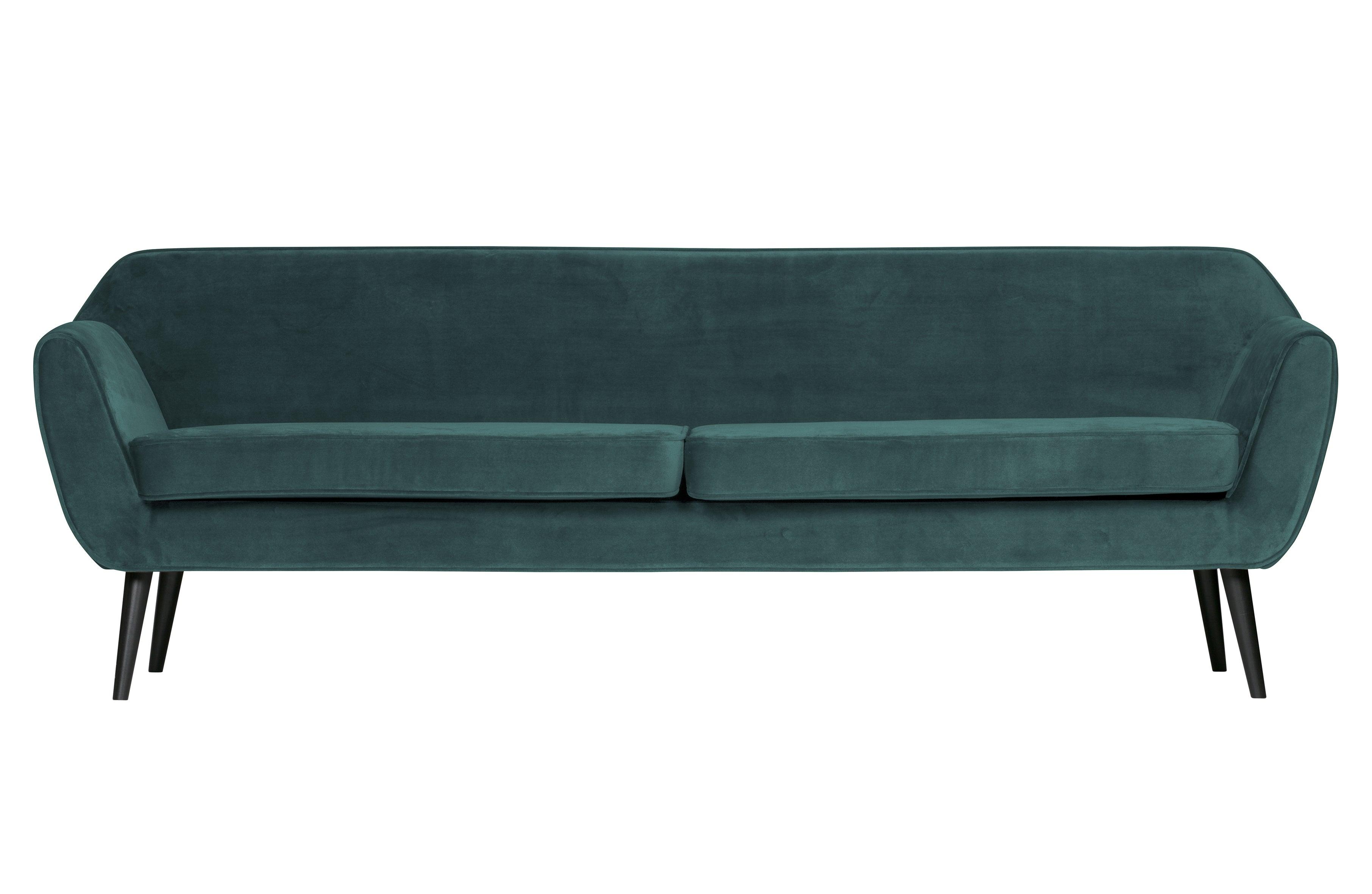 Sofa aksamitna 4-osobowa ROCCO morski Woood Eye on Design