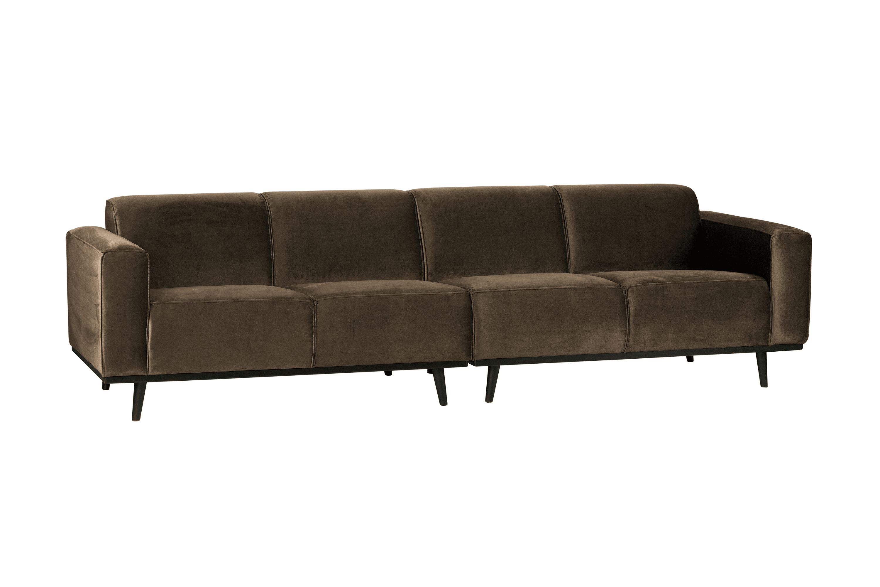 Sofa aksamitna 4-osobowa STATEMENT ciemnobrązowy Be Pure 280 cm Eye on Design