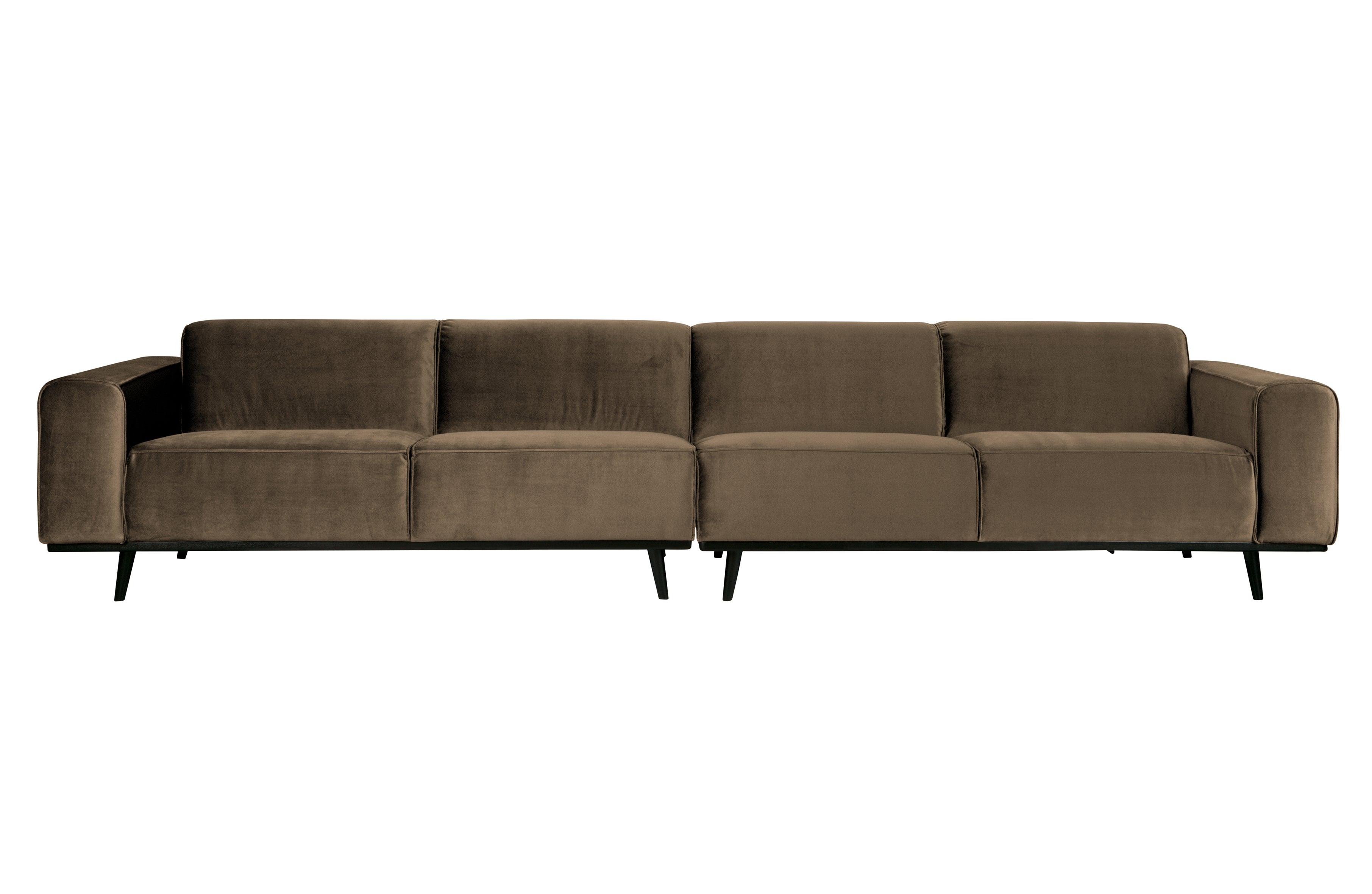 Sofa aksamitna 4-osobowa STATEMENT ciemnobrązowy Be Pure 372 cm Eye on Design
