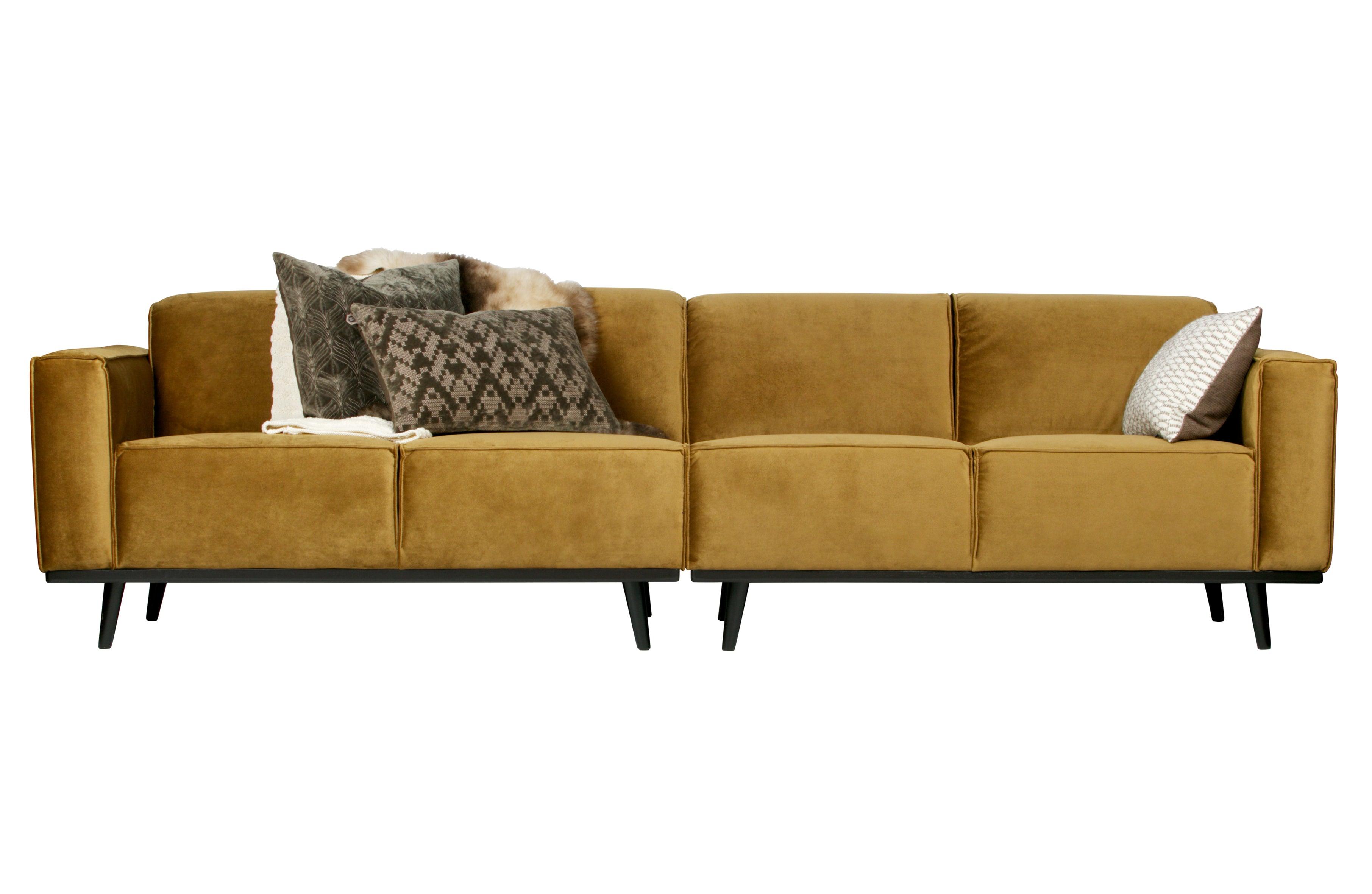 Sofa aksamitna 4-osobowa STATEMENT miodowy Be Pure Eye on Design