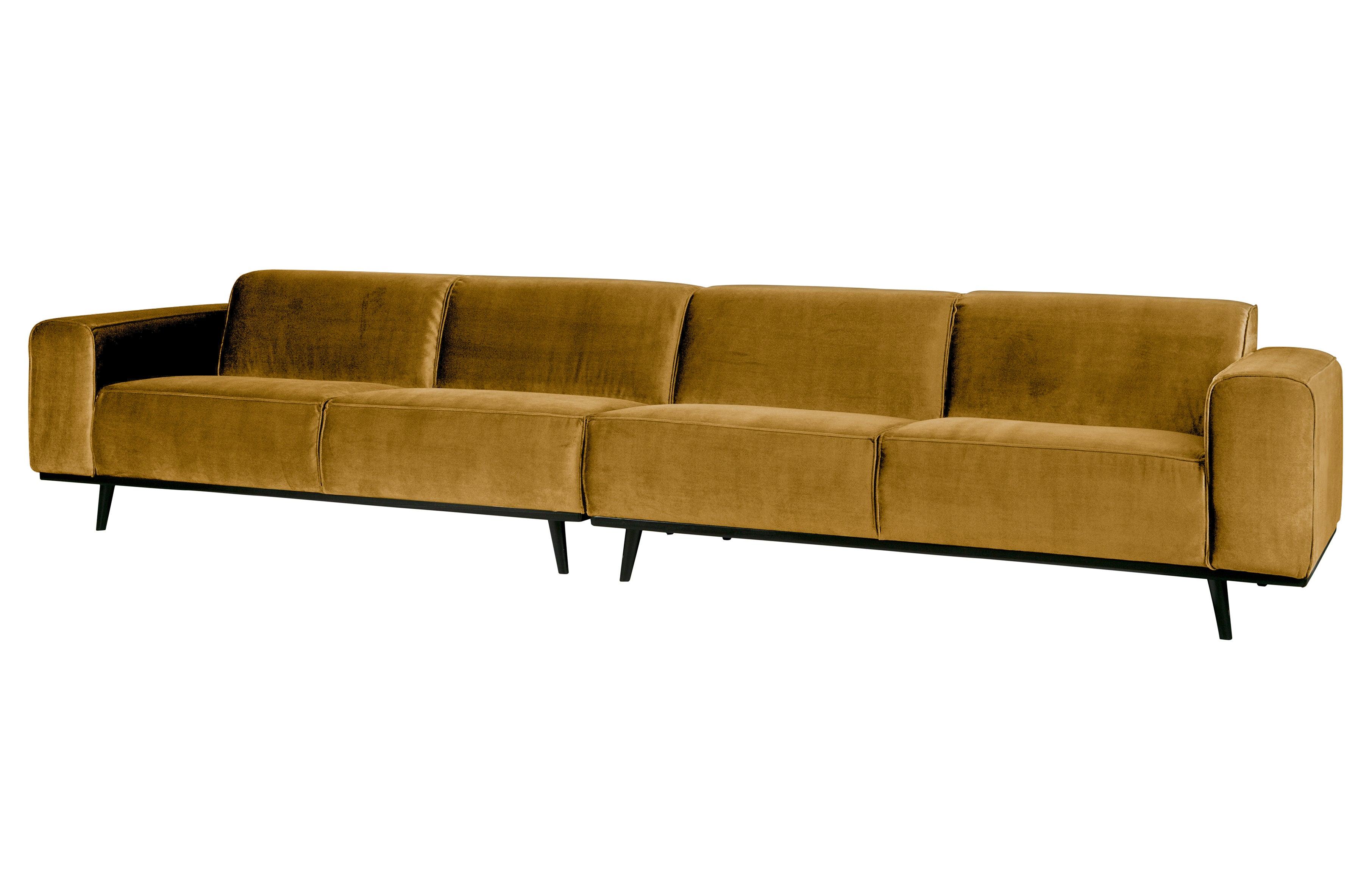 Sofa aksamitna 4-osobowa STATEMENT miodowy Be Pure Eye on Design
