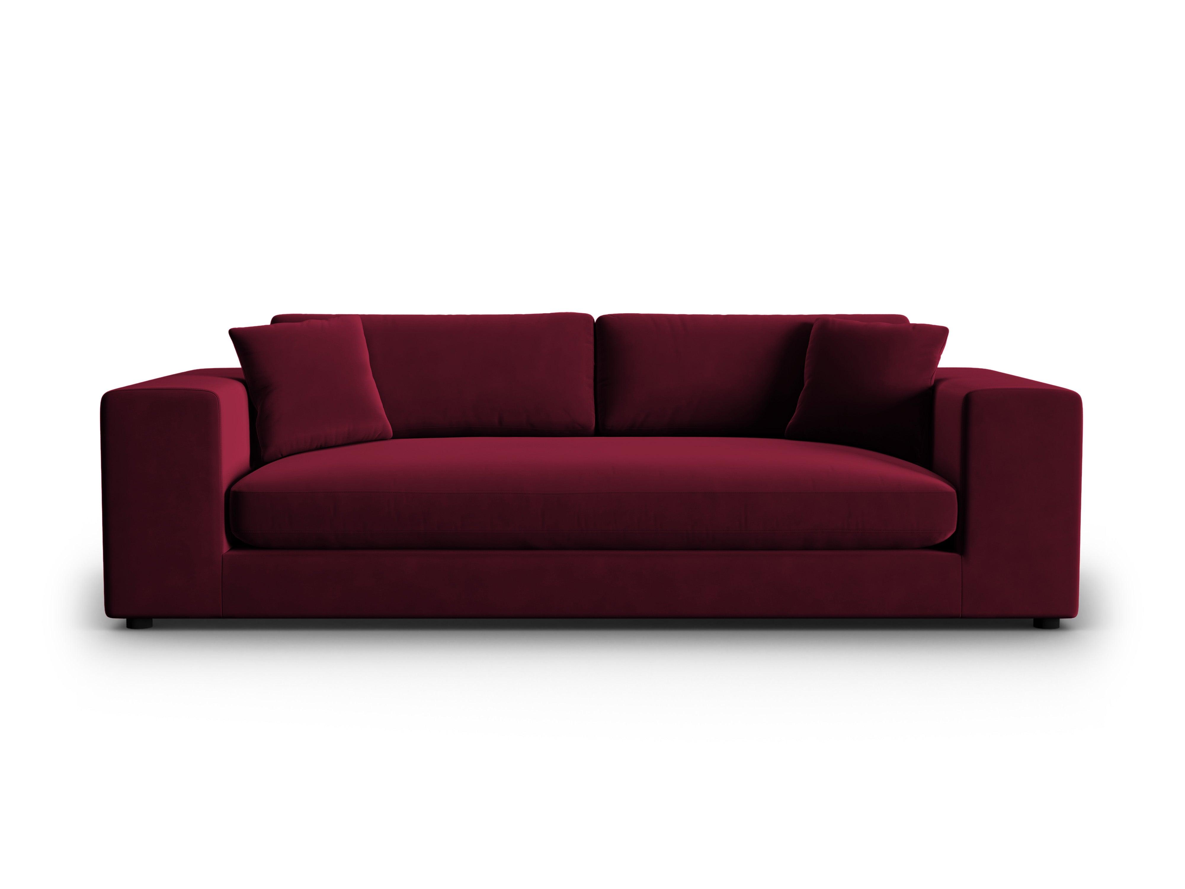 Sofa aksamitna 4-osobowa TENDANCE bordowy CXL by Christian Lacroix Eye on Design