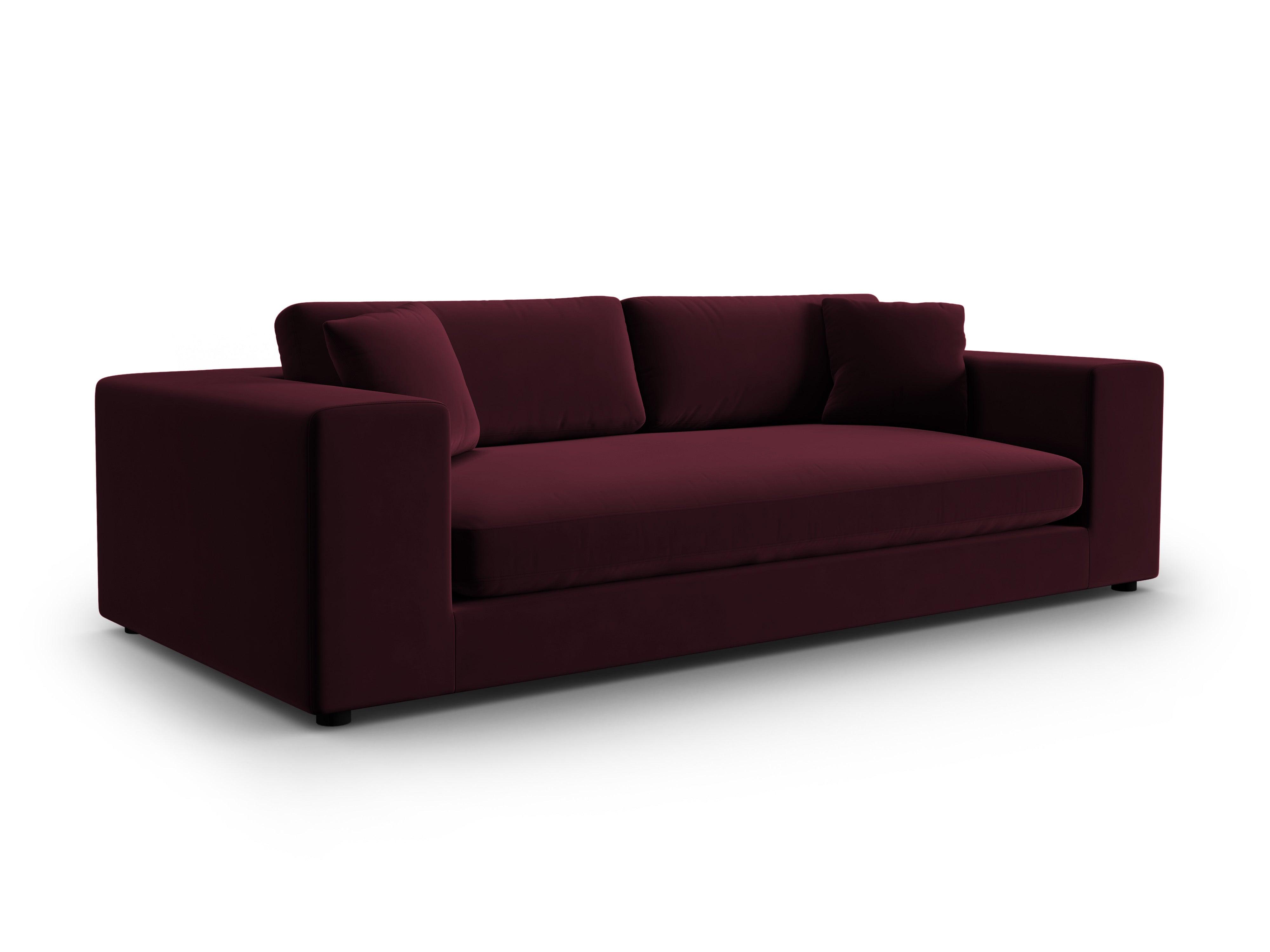 Sofa aksamitna 4-osobowa TENDANCE burgundowy CXL by Christian Lacroix Eye on Design