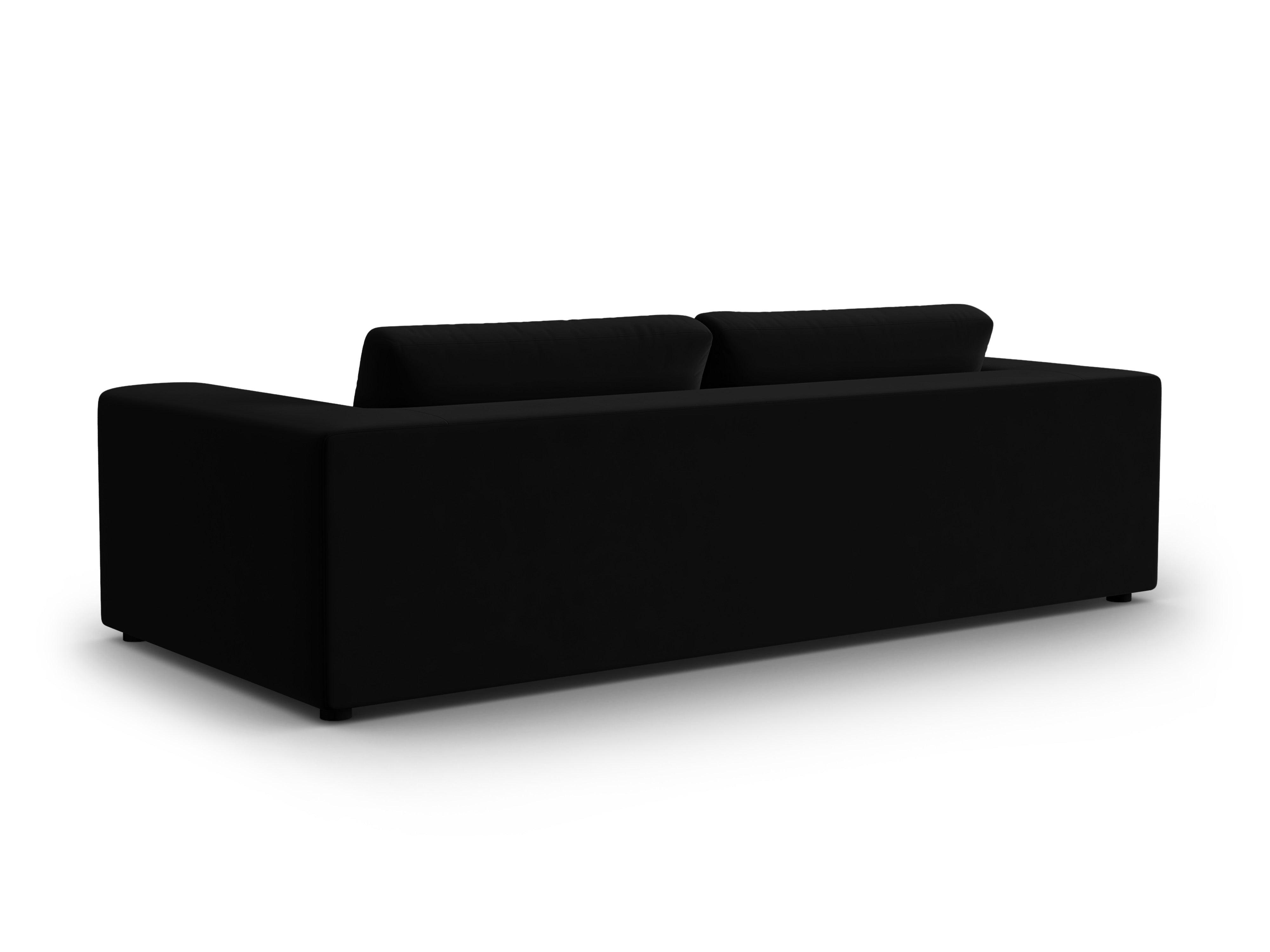 Sofa aksamitna 4-osobowa TENDANCE czarny CXL by Christian Lacroix Eye on Design