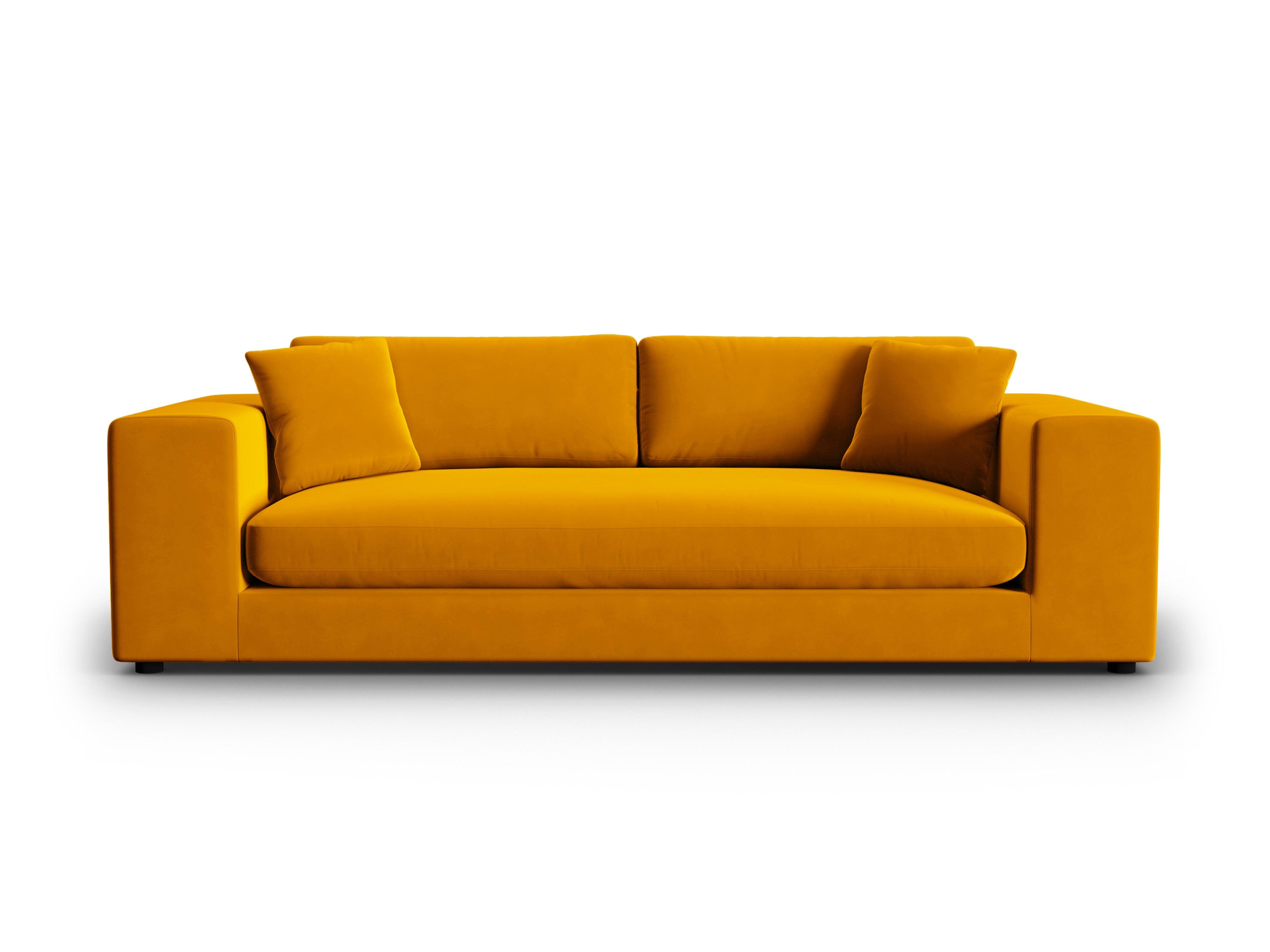 Sofa aksamitna 4-osobowa TENDANCE musztardowy CXL by Christian Lacroix Eye on Design