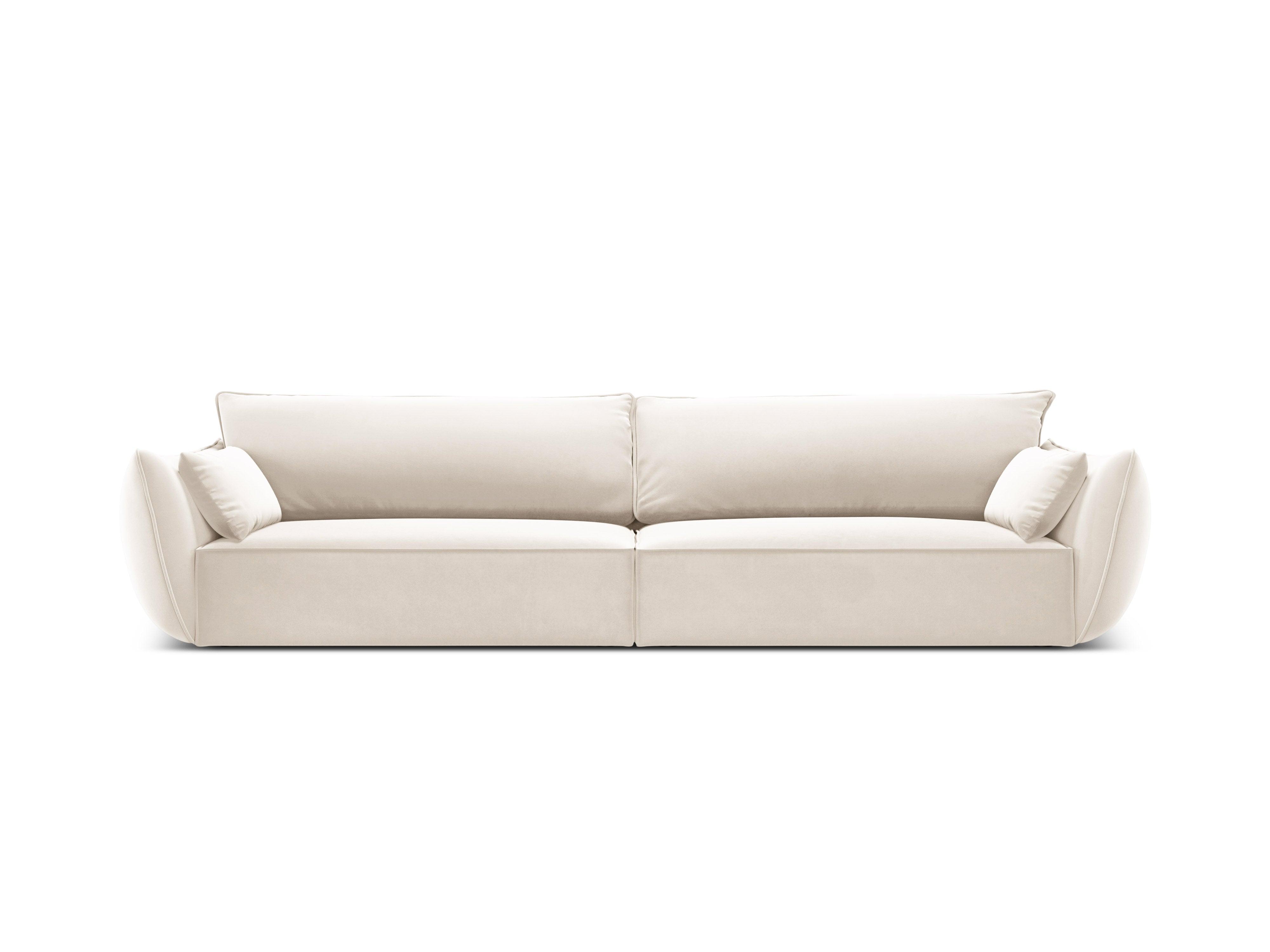 Sofa aksamitna 4-osobowa VANDA beżowy Mazzini Sofas Eye on Design