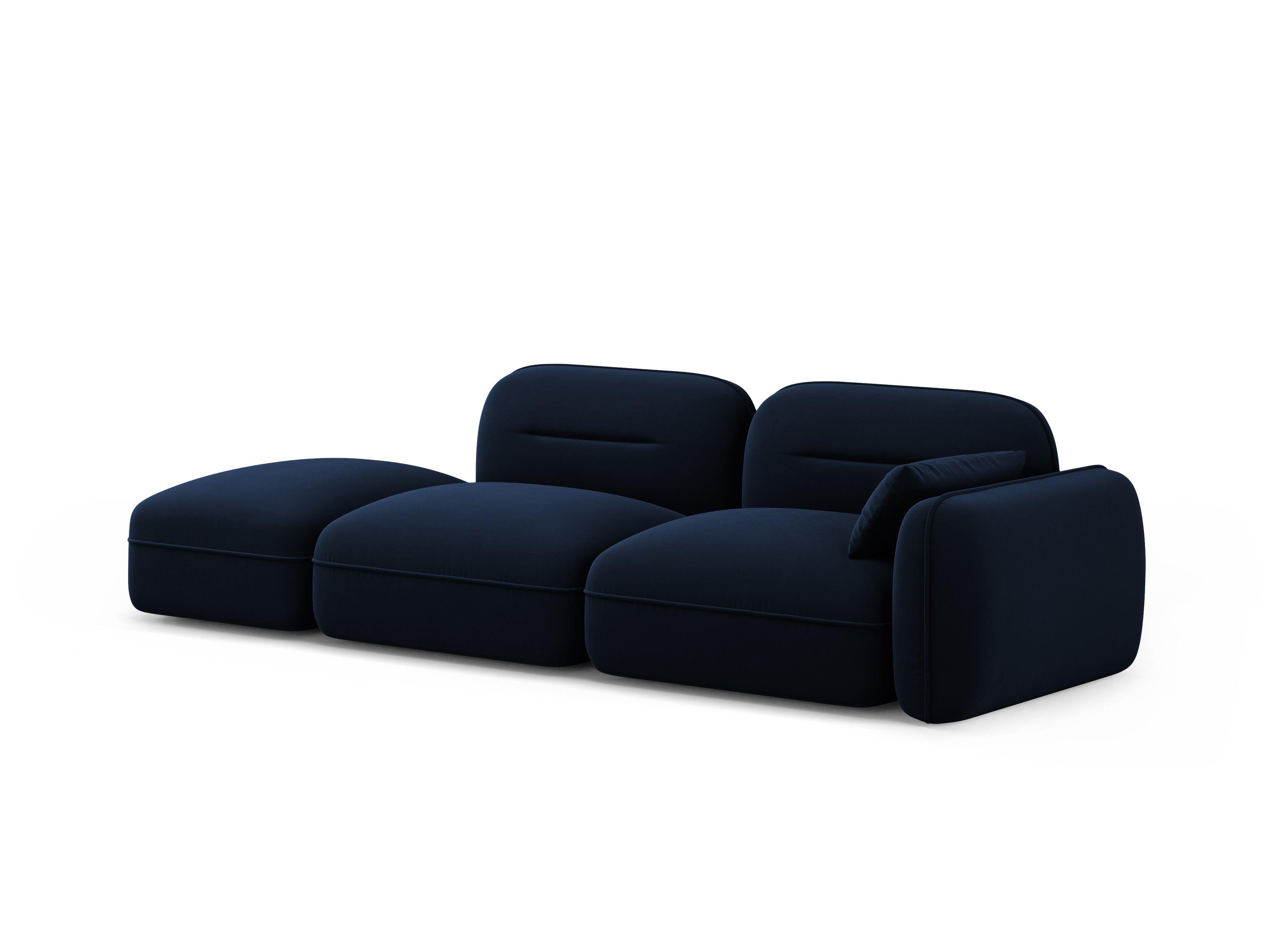 Sofa modułowa aksamitna lewostronna 3-osobowa SYDNEY granat królewski Cosmopolitan Design Eye on Design