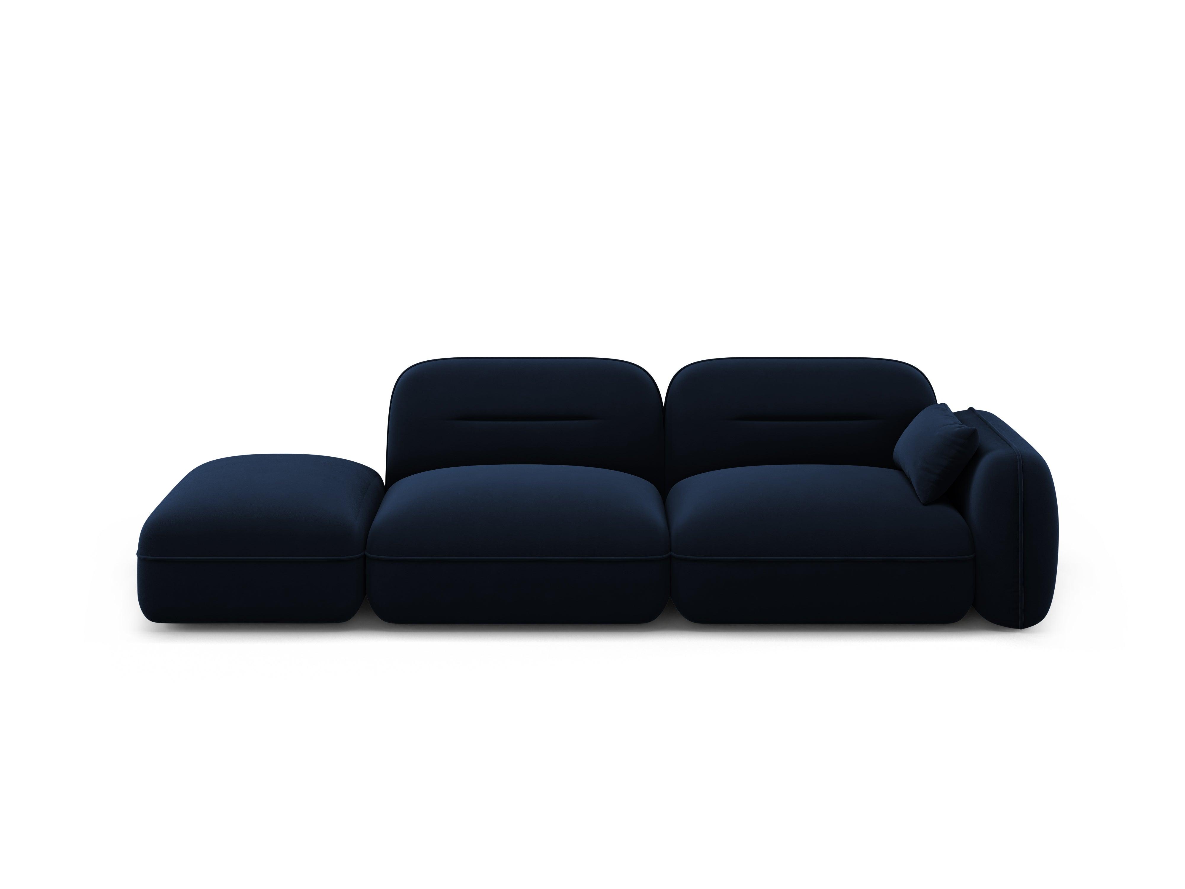Sofa modułowa aksamitna lewostronna 3-osobowa SYDNEY granat królewski Cosmopolitan Design Eye on Design