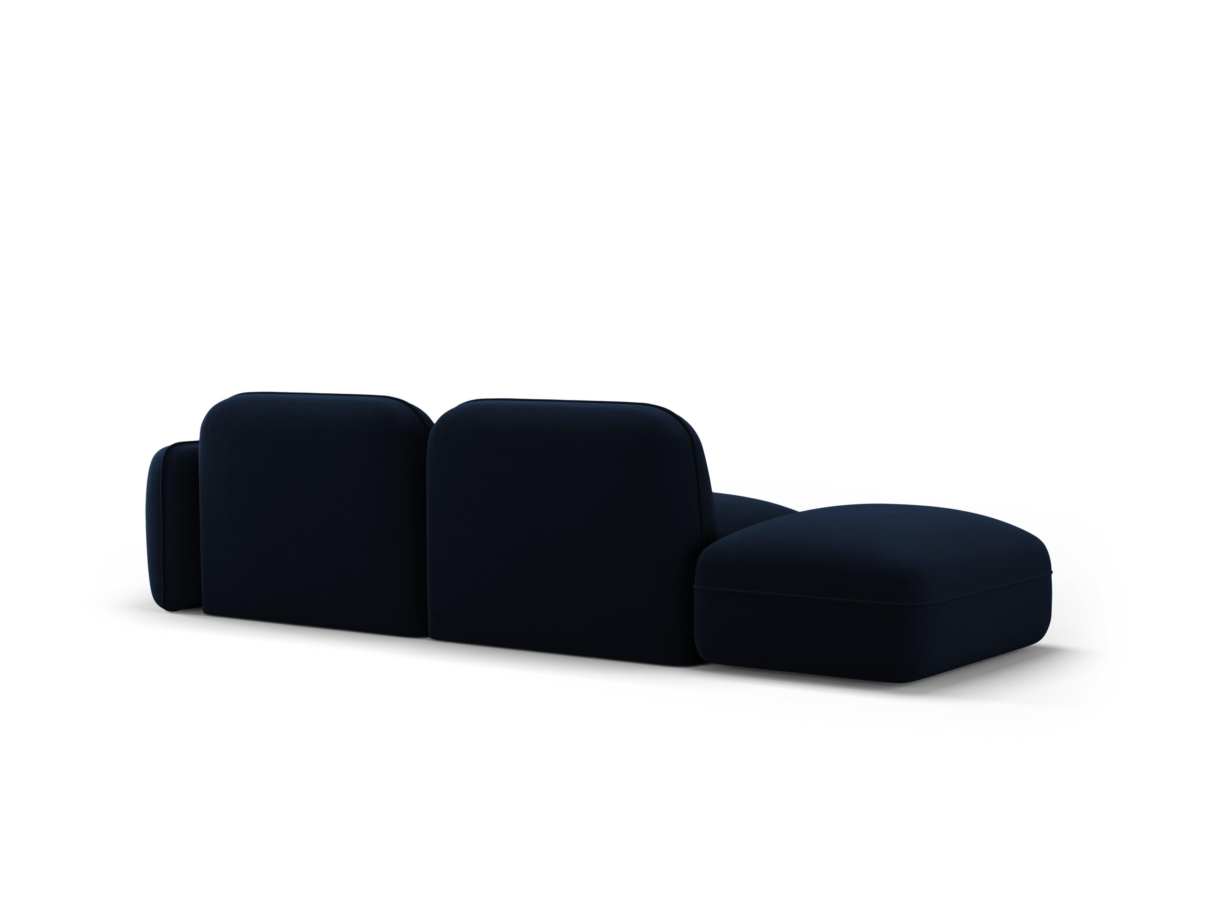 Sofa modułowa aksamitna lewostronna 3-osobowa SYDNEY granat królewski Cosmopolitan Design Eye on Design