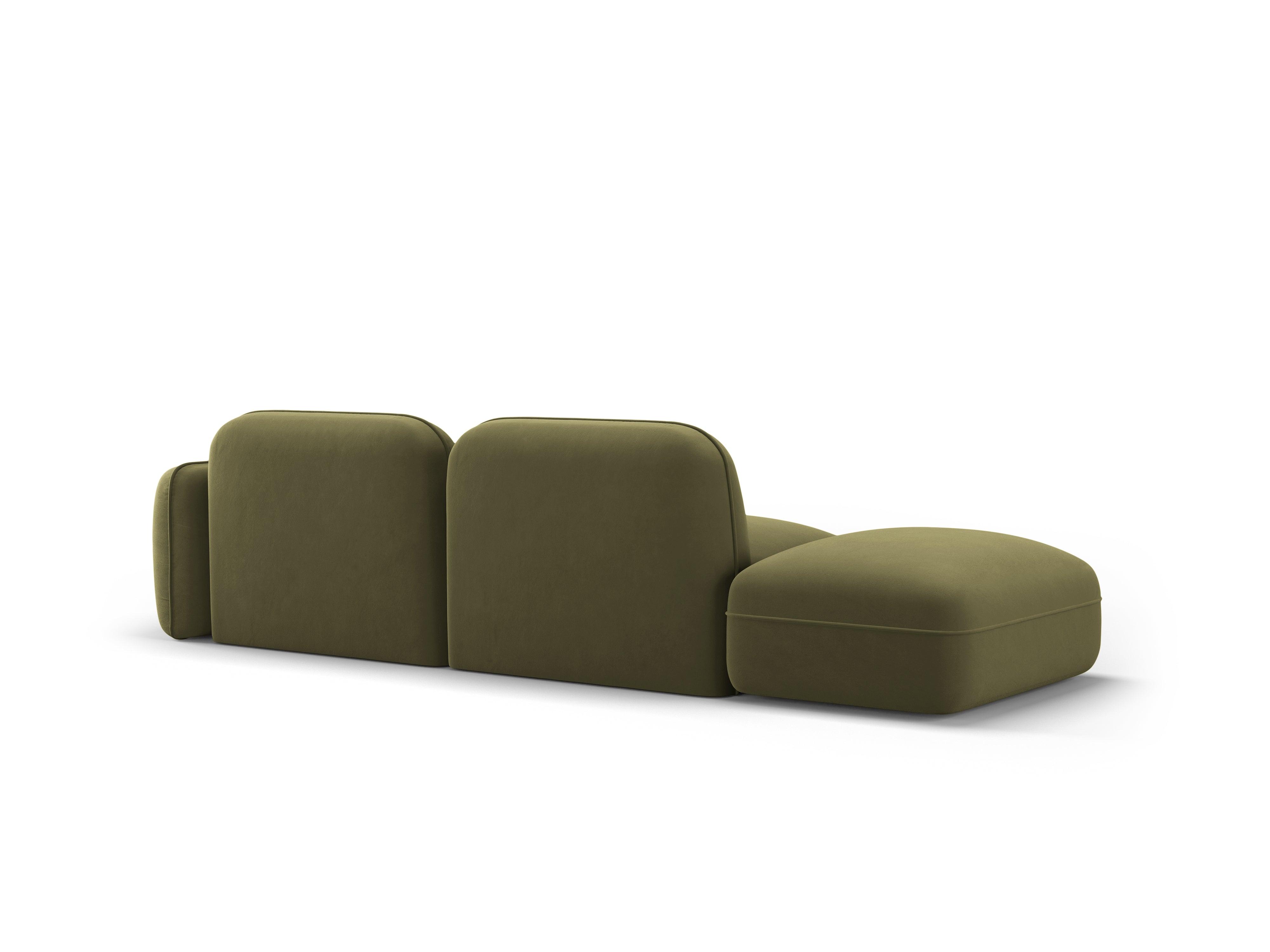 Sofa modułowa aksamitna lewostronna 3-osobowa SYDNEY jasnozielony Cosmopolitan Design Eye on Design